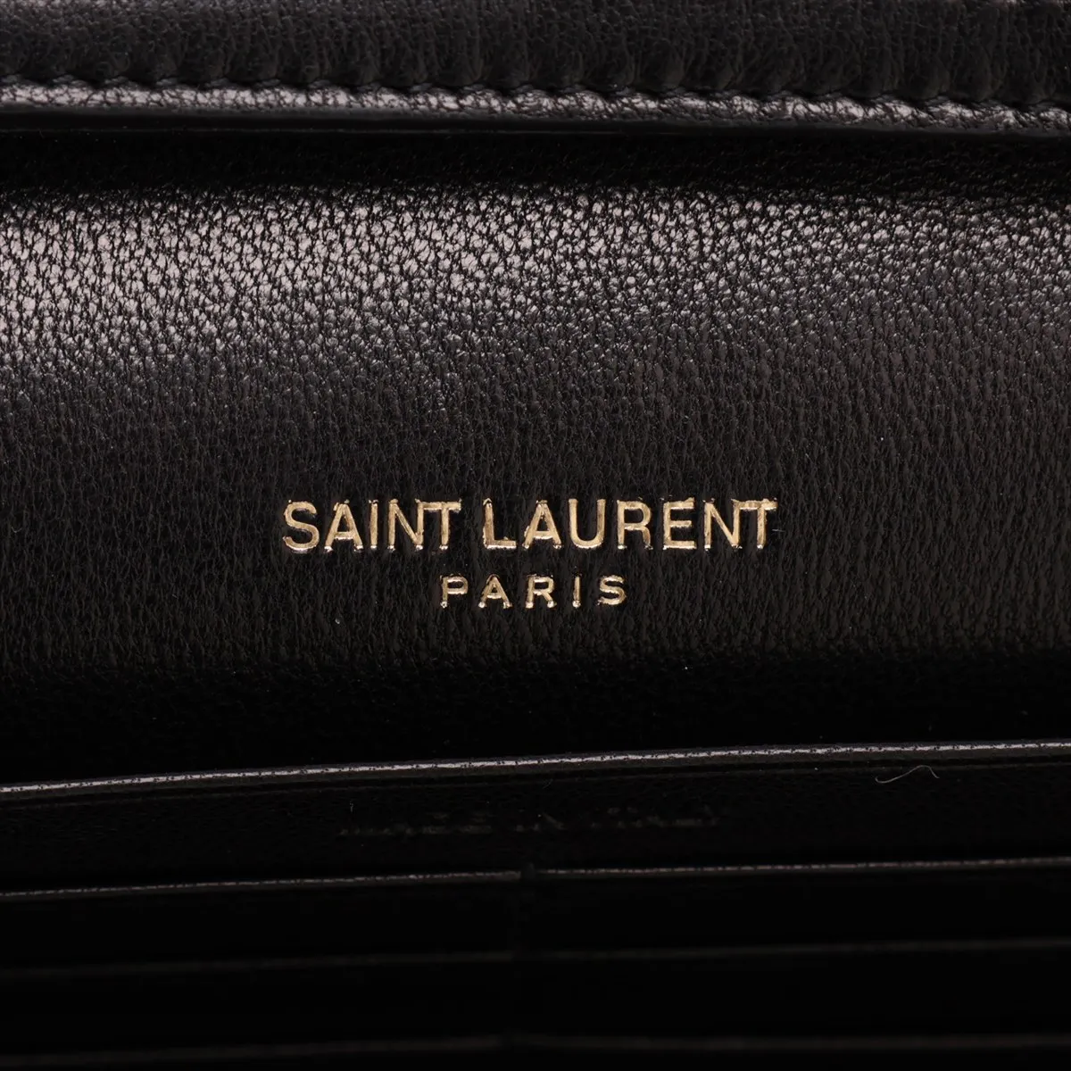 Leather Chain Wallet, Black, 738109 — view 10