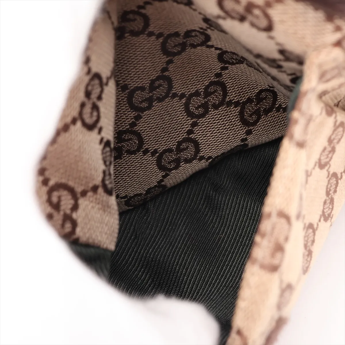 GG Canvas x Leather Waist Pouch Beige x Brown 28566 — view 7
