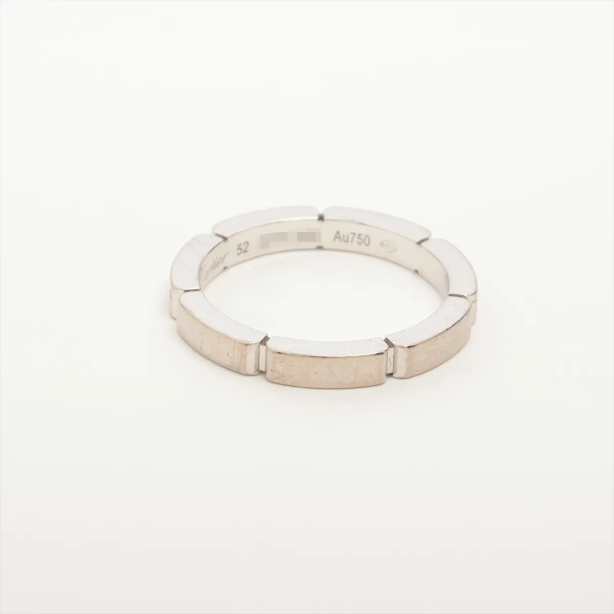 Maillon Panthère Half Diamond Ring, 750 (WG), 4.1g, Size 52, NHT340, CRB4221052 — view 2
