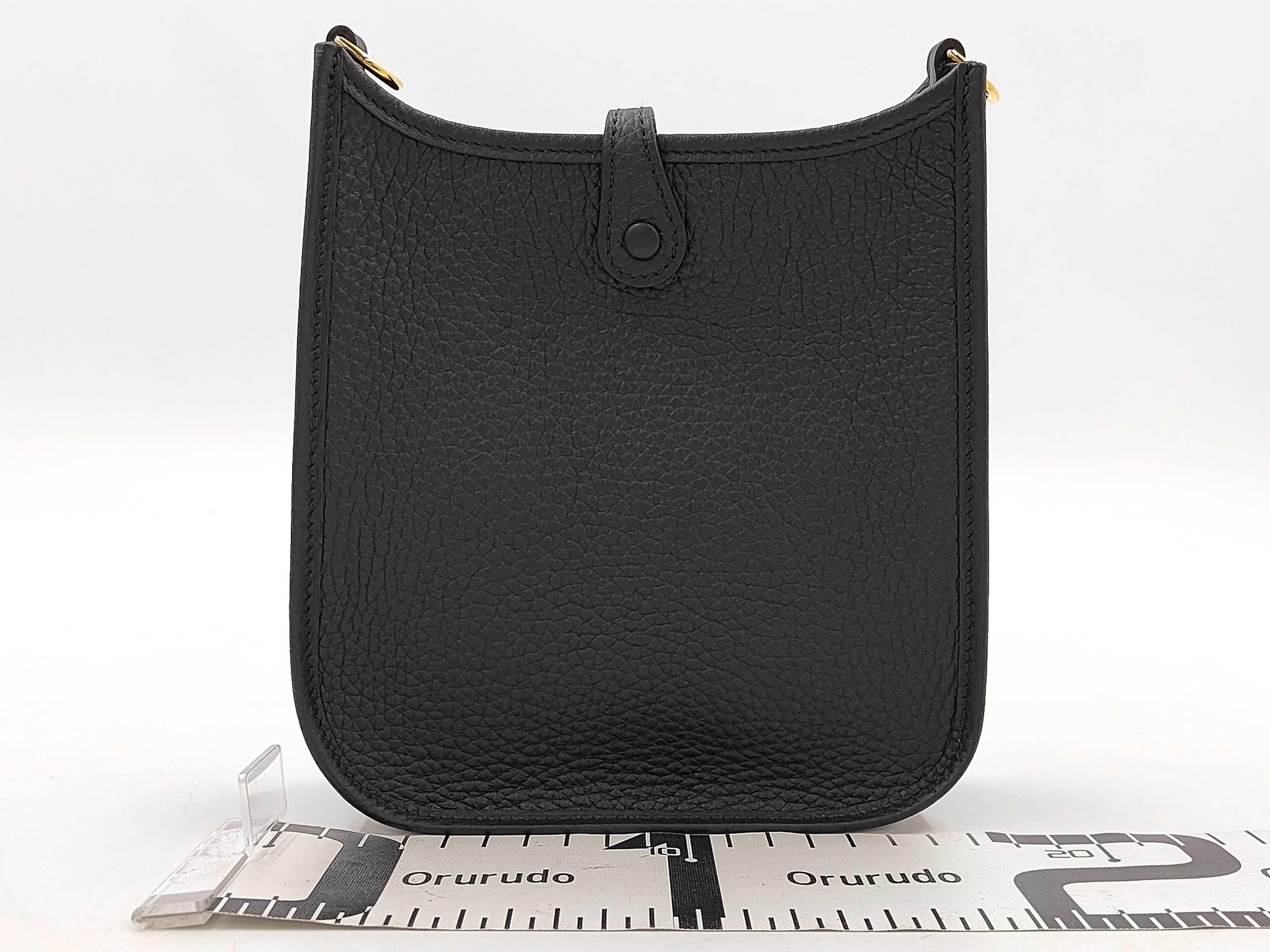 Evelyne 16 Taurillon Leather Shoulder Bag, Black, Gold Hardware, K Stamp — view 2