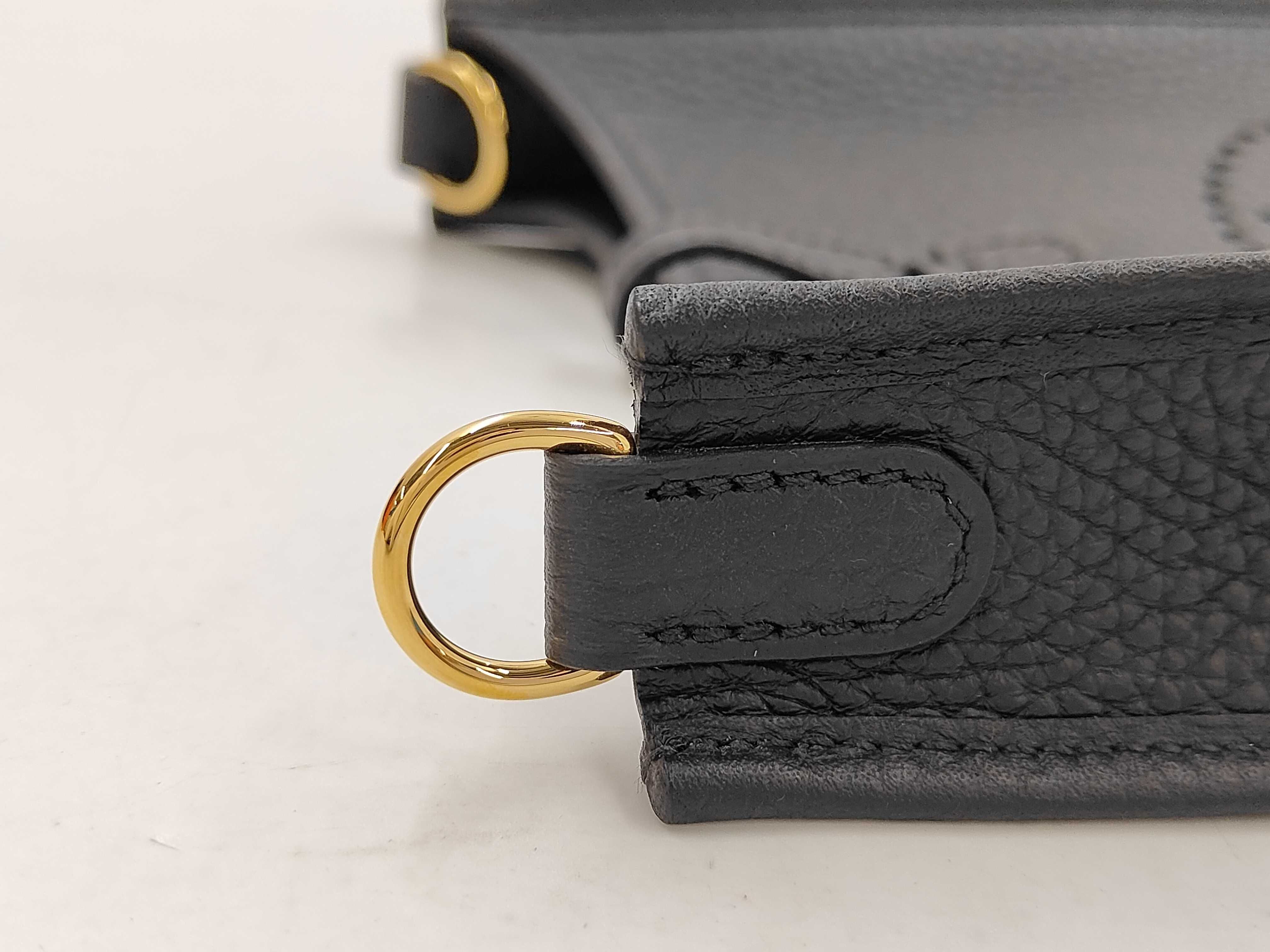 Evelyne 16 Taurillon Leather Shoulder Bag, Black, Gold Hardware, K Stamp — view 3
