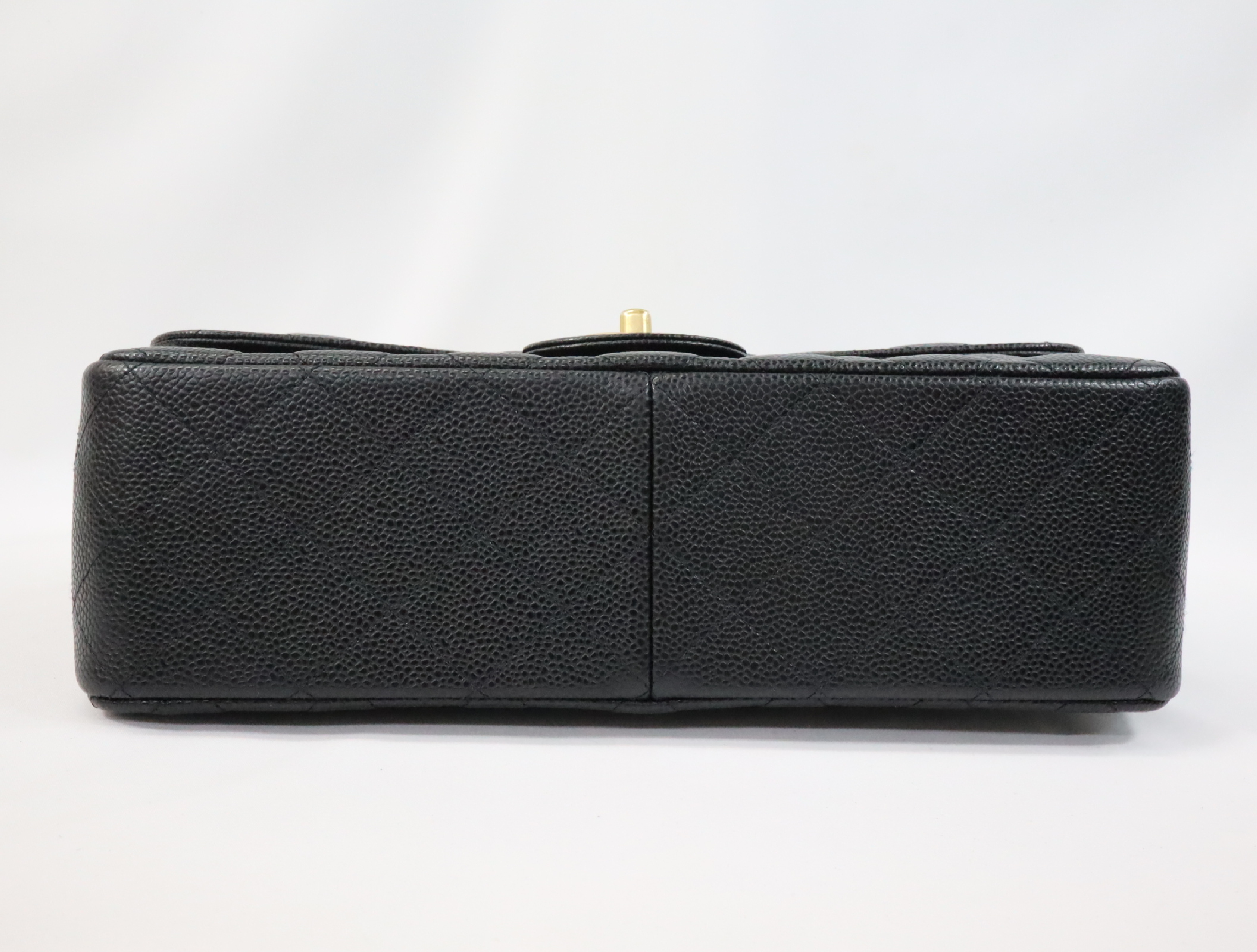 Matelassé 30 Caviar Skin Double Flap Double Chain Bag, Black with Gold Hardware, Serial Number 24-series, A58600, Shoulder Bag — view 6