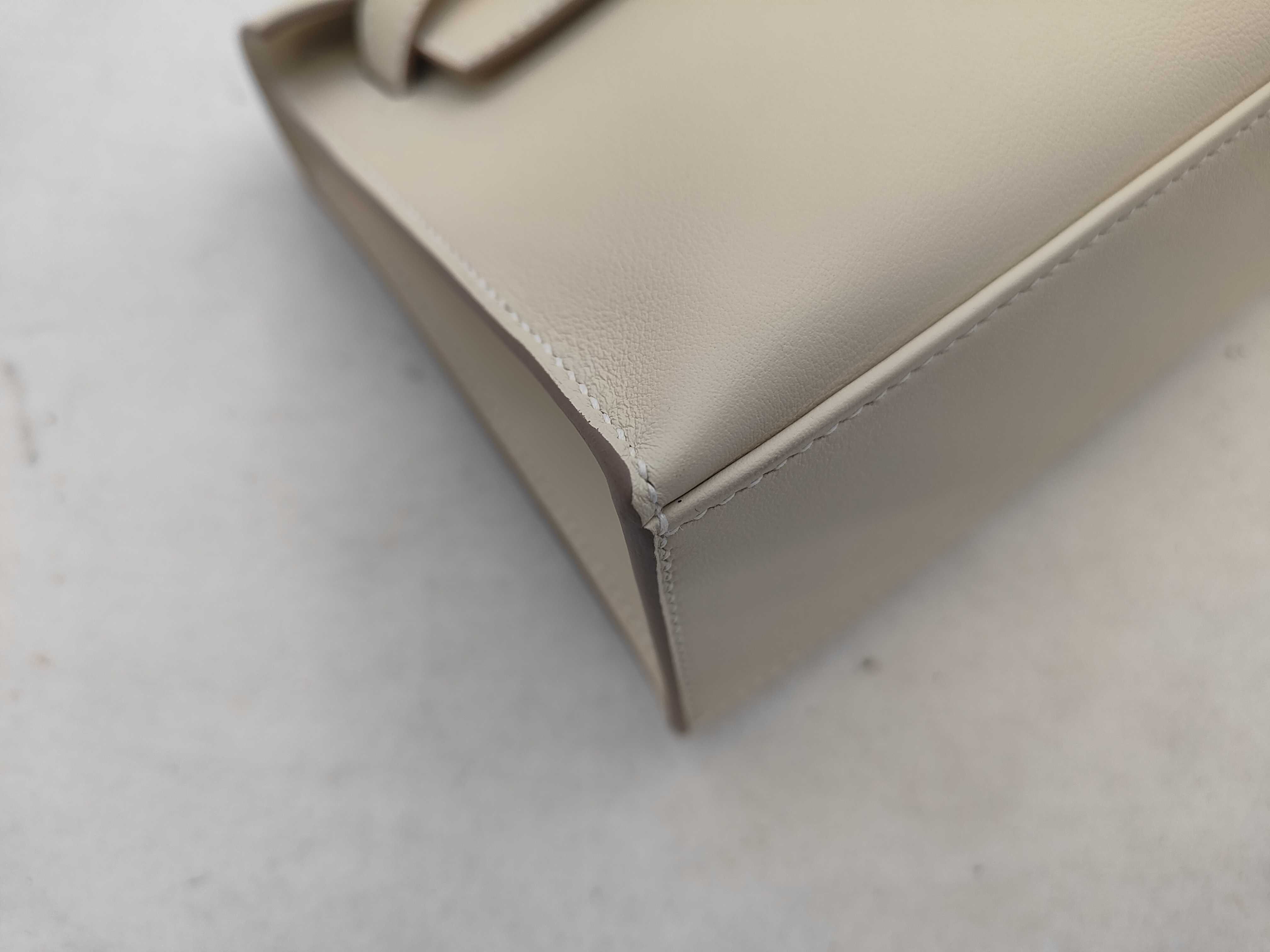 Pochette Kelly Swift Leather Craie Champagne Gold Hardware K Stamp Bag — view 6