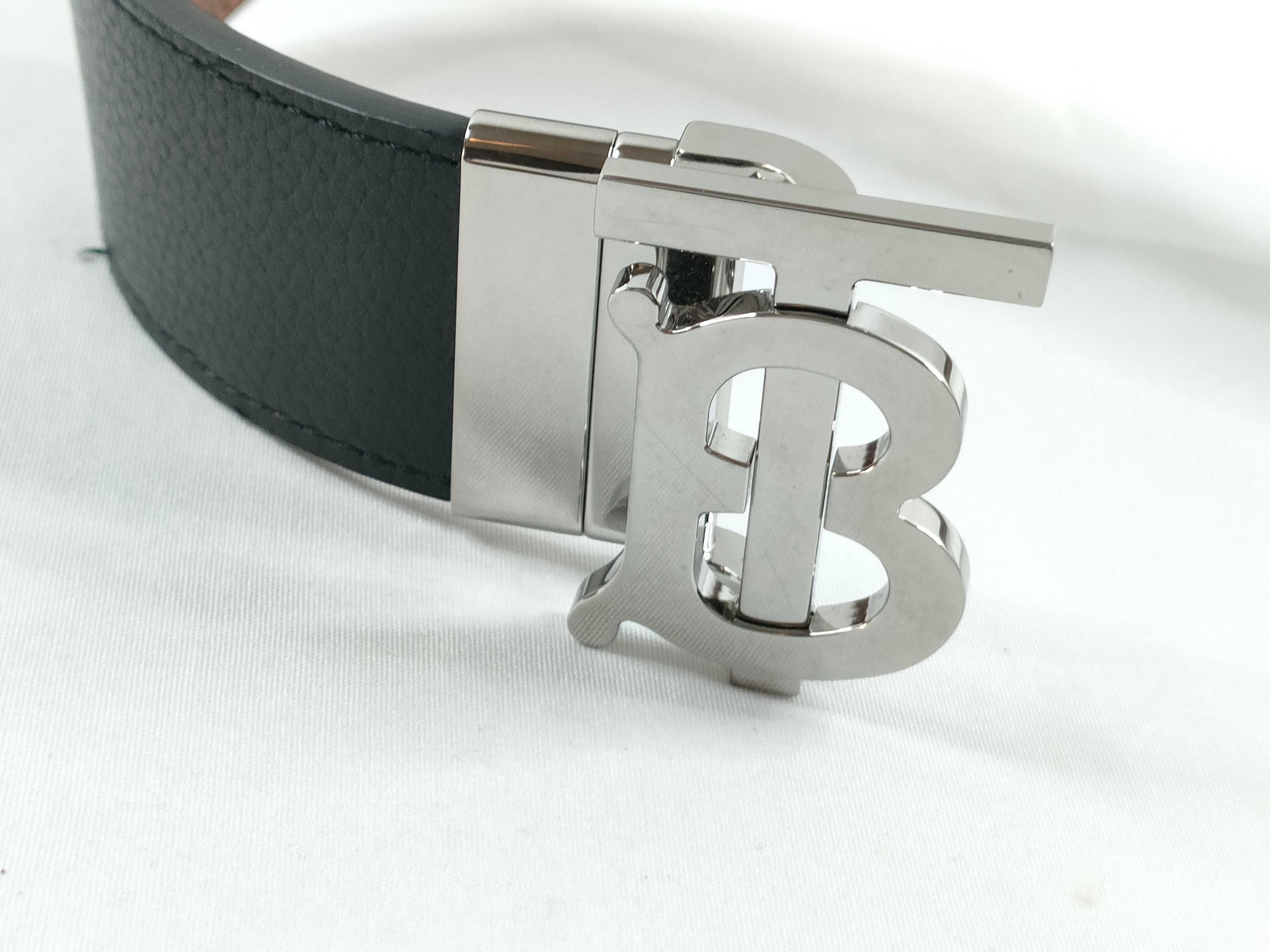 TB logo leather belt — view 3