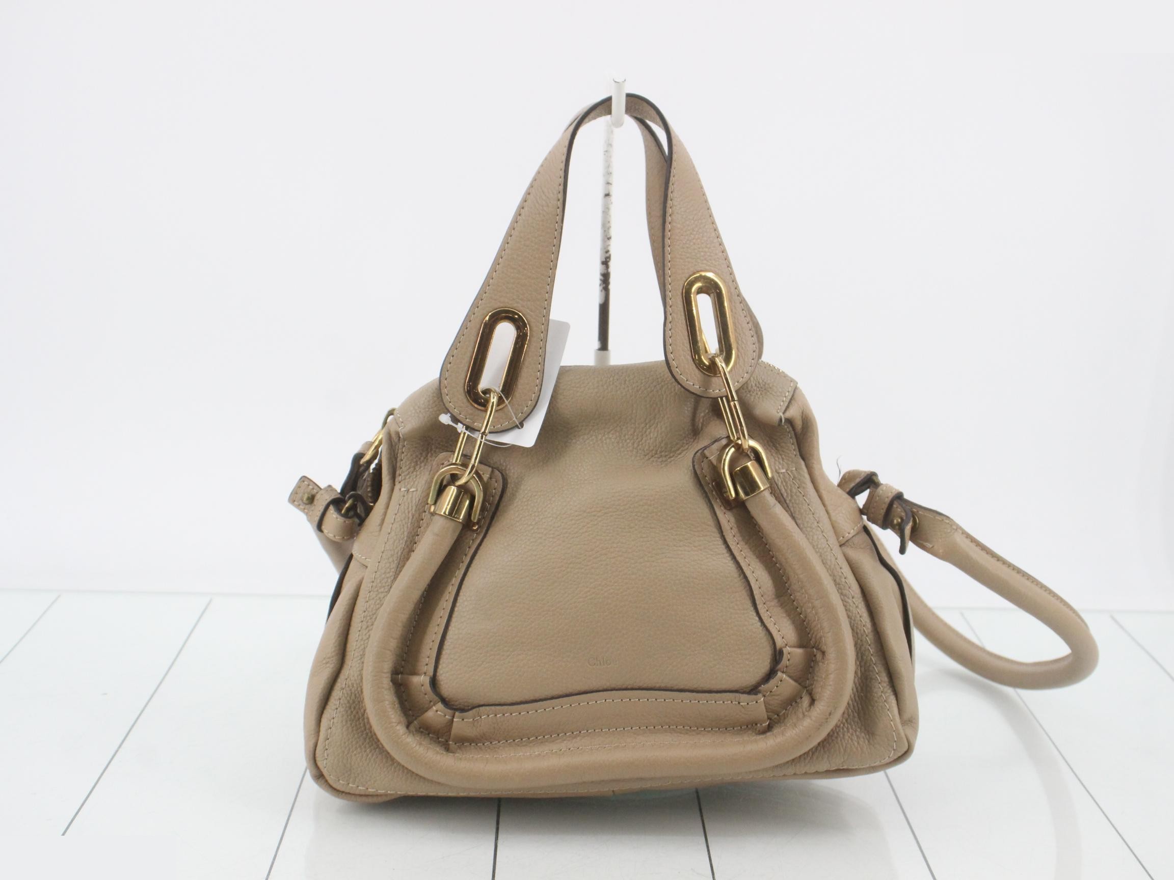 Paraty 2-Way Bag, Beige Leather