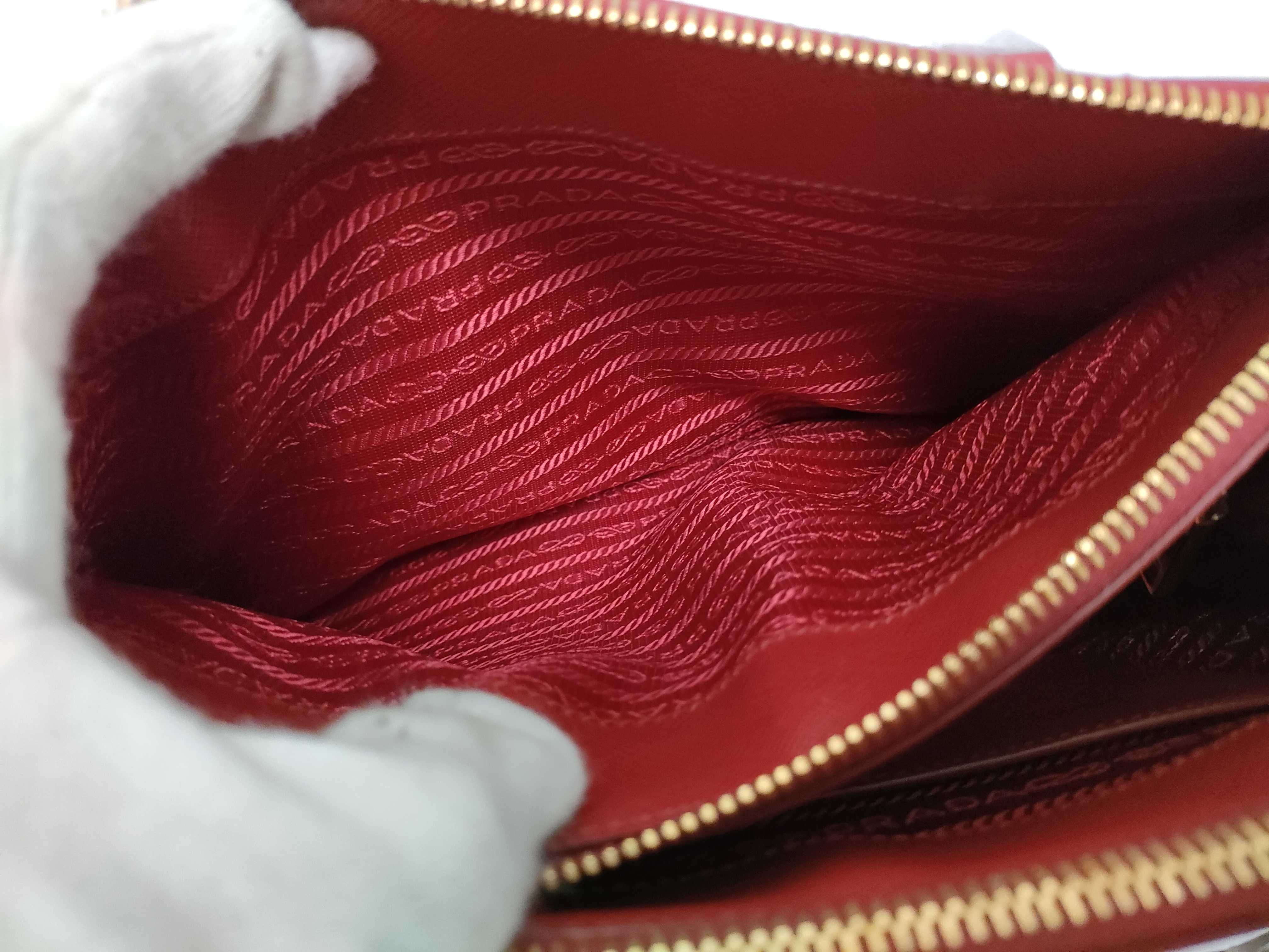 Galaxy Bag, Red Saffiano Leather Handbag — view 11