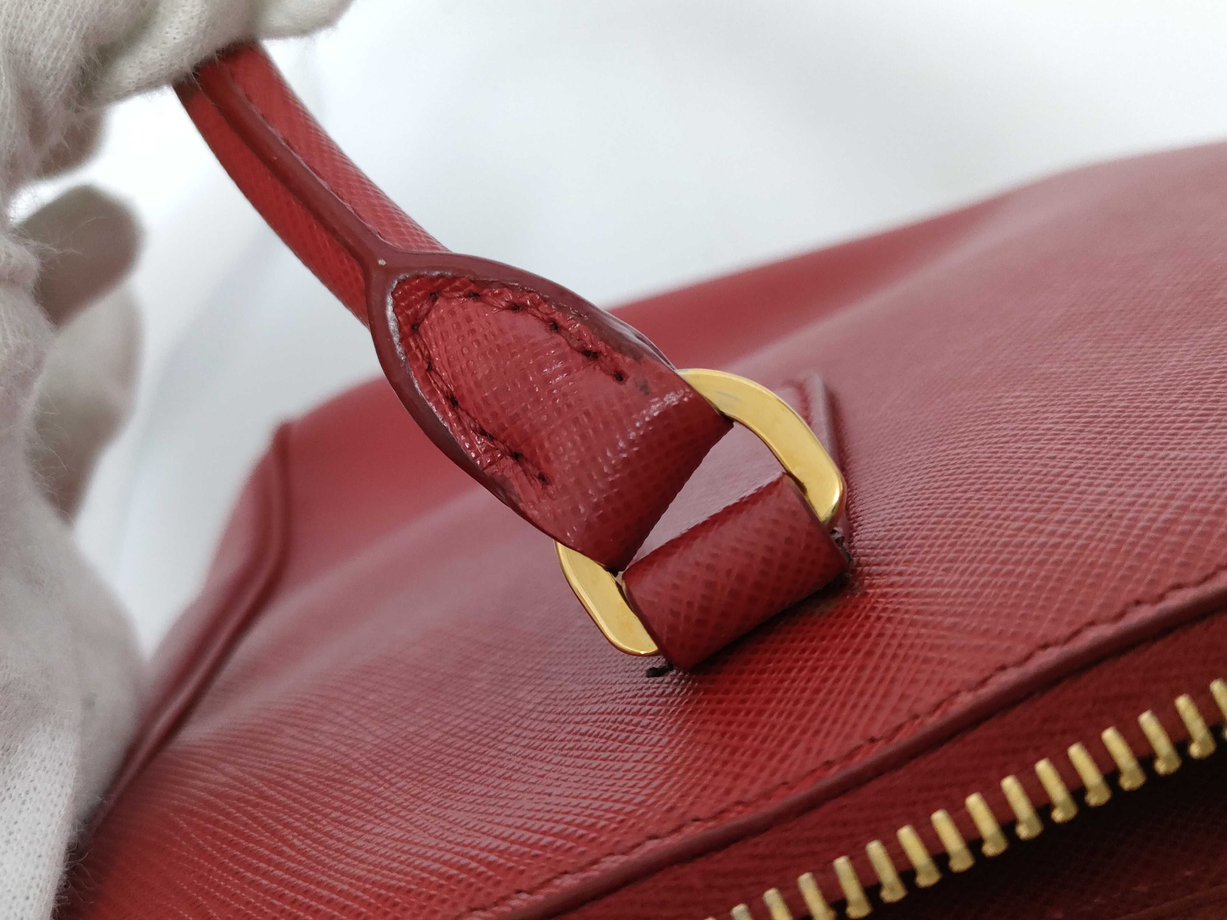 Galaxy Bag, Red Saffiano Leather Handbag — view 12