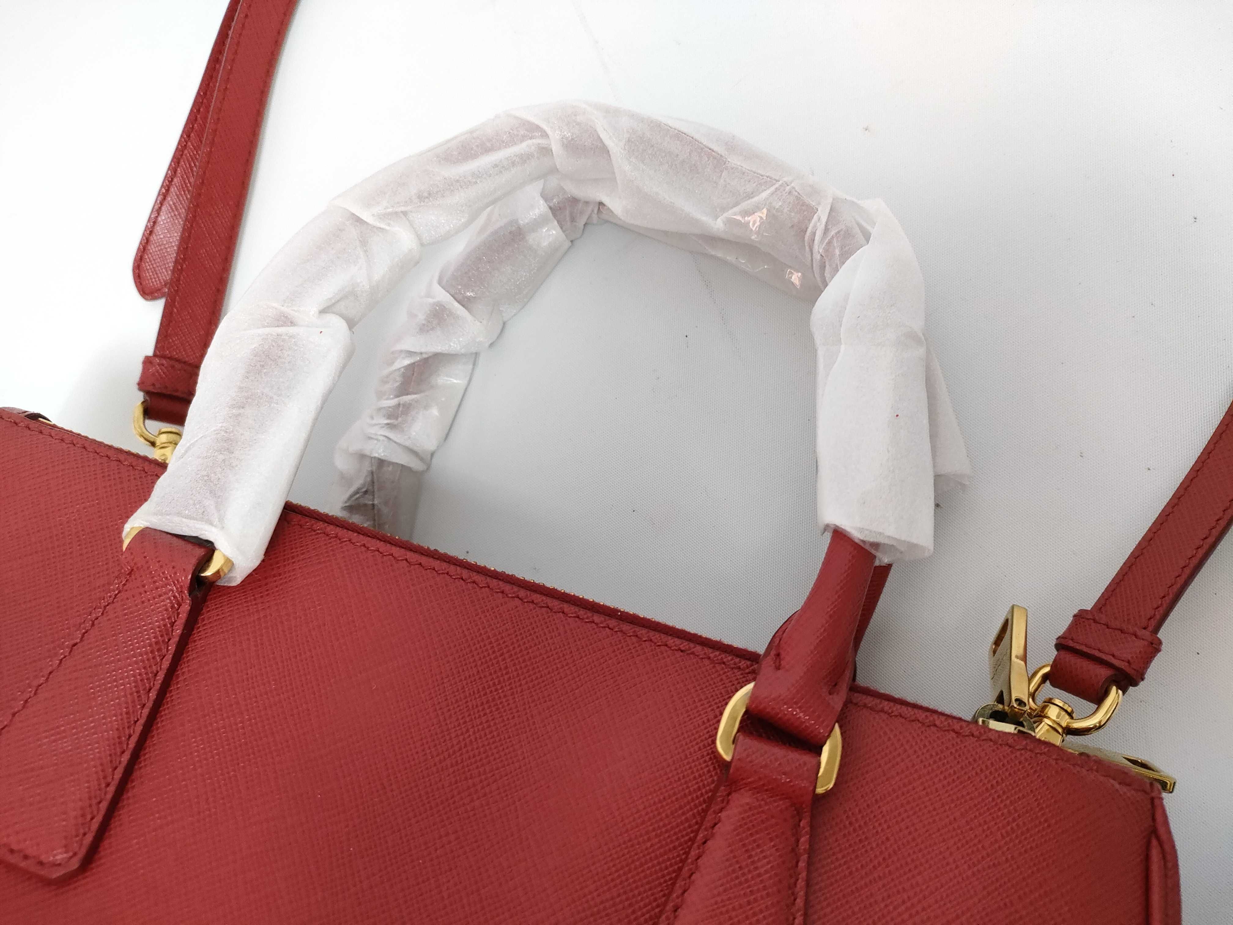 Galaxy Bag, Red Saffiano Leather Handbag — view 5