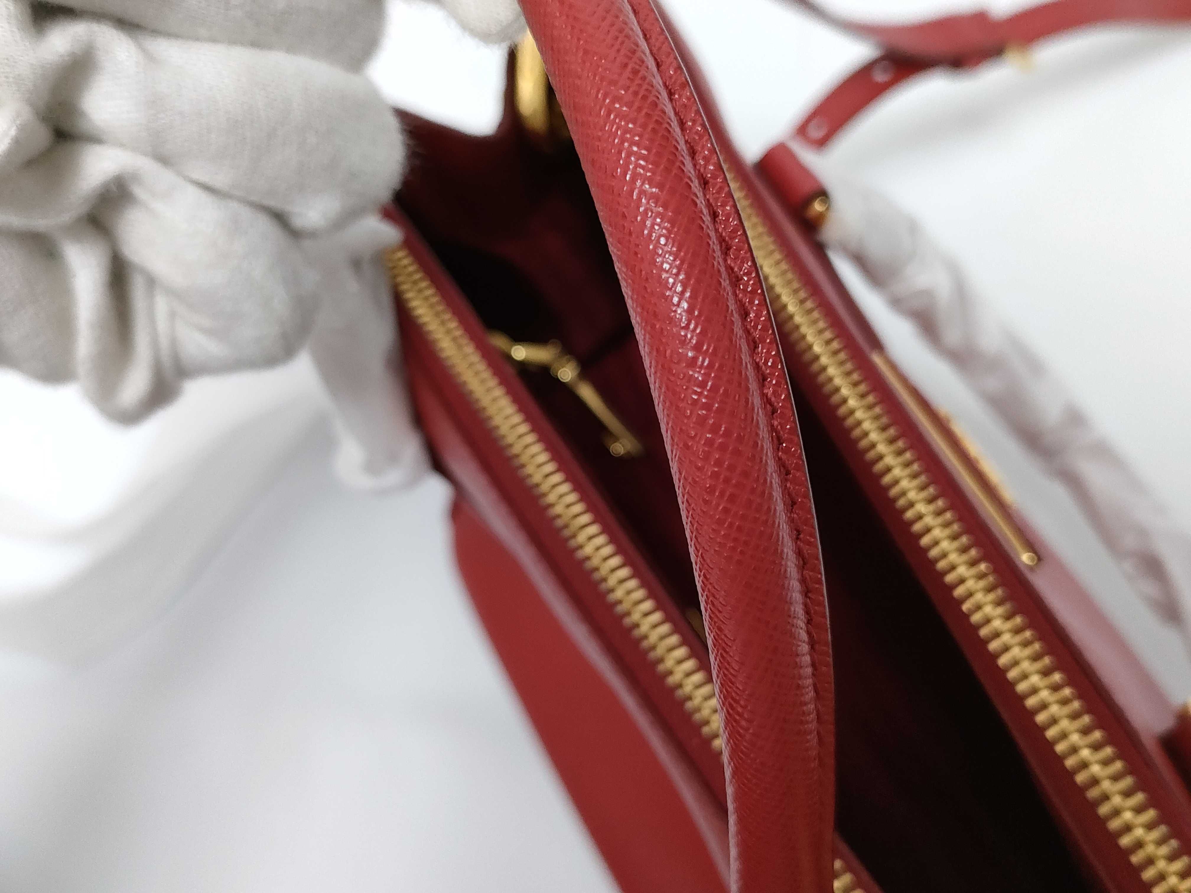 Galaxy Bag, Red Saffiano Leather Handbag — view 6