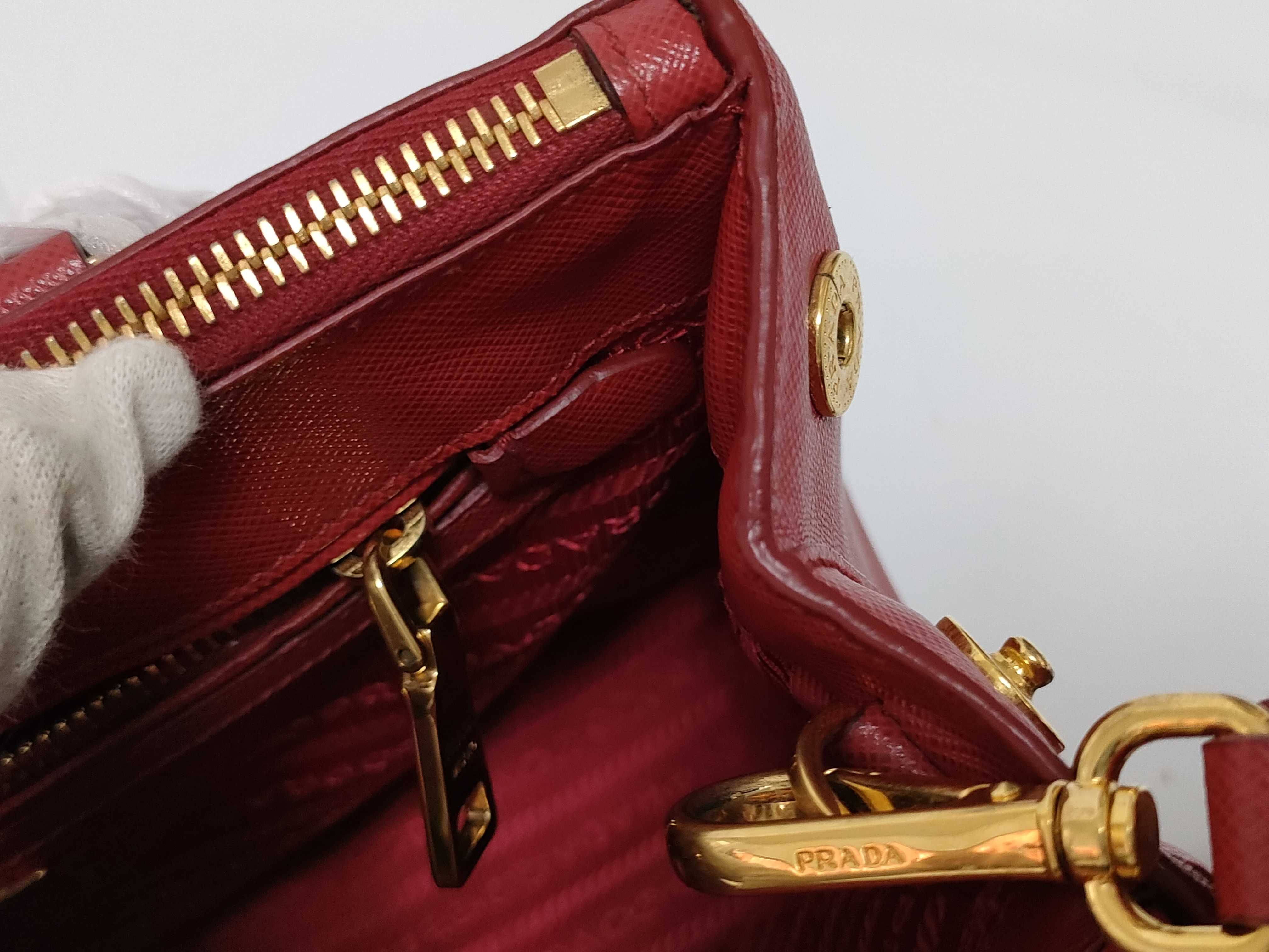 Galaxy Bag, Red Saffiano Leather Handbag — view 8