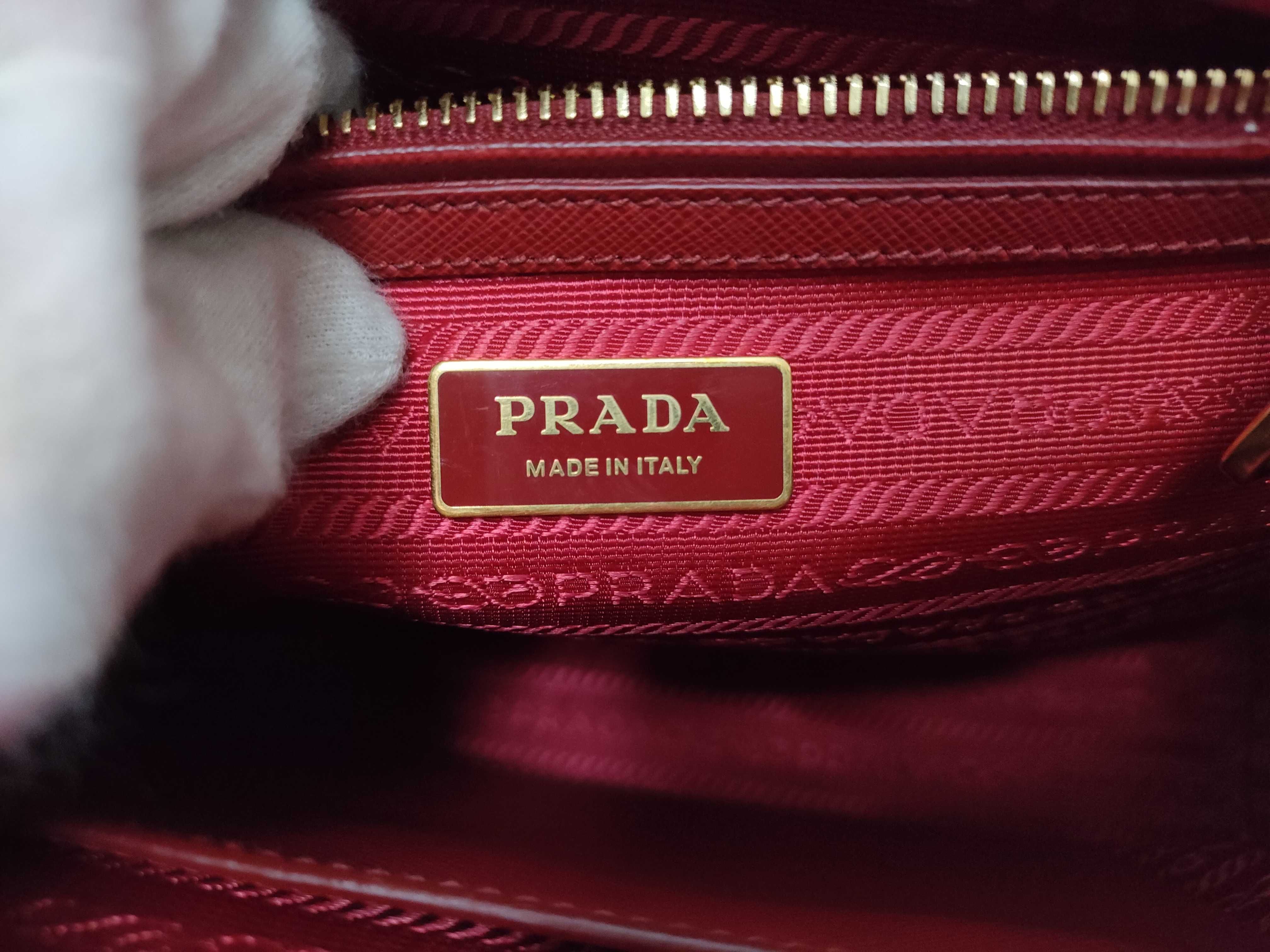 Galaxy Bag, Red Saffiano Leather Handbag — view 9