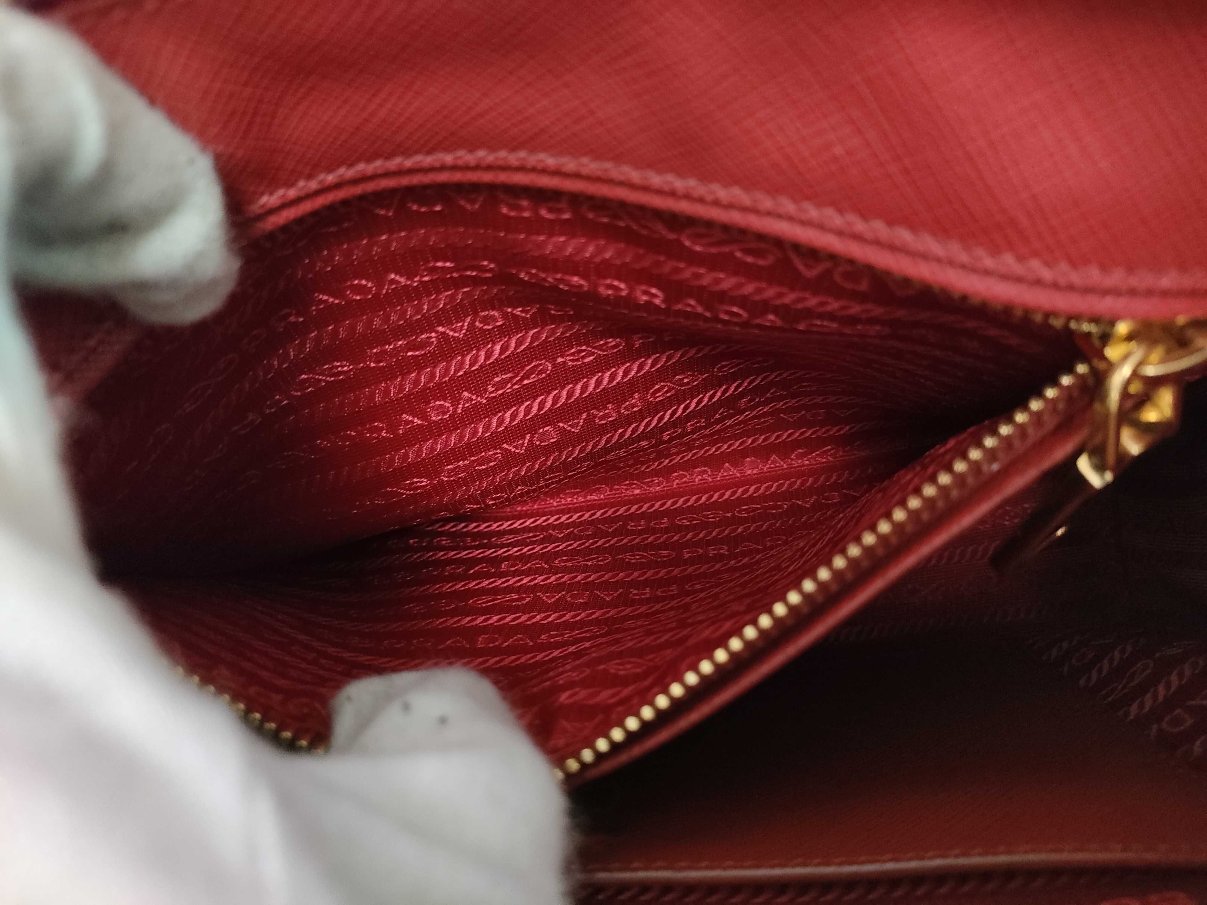 Galaxy Bag, Red Saffiano Leather Handbag — view 10