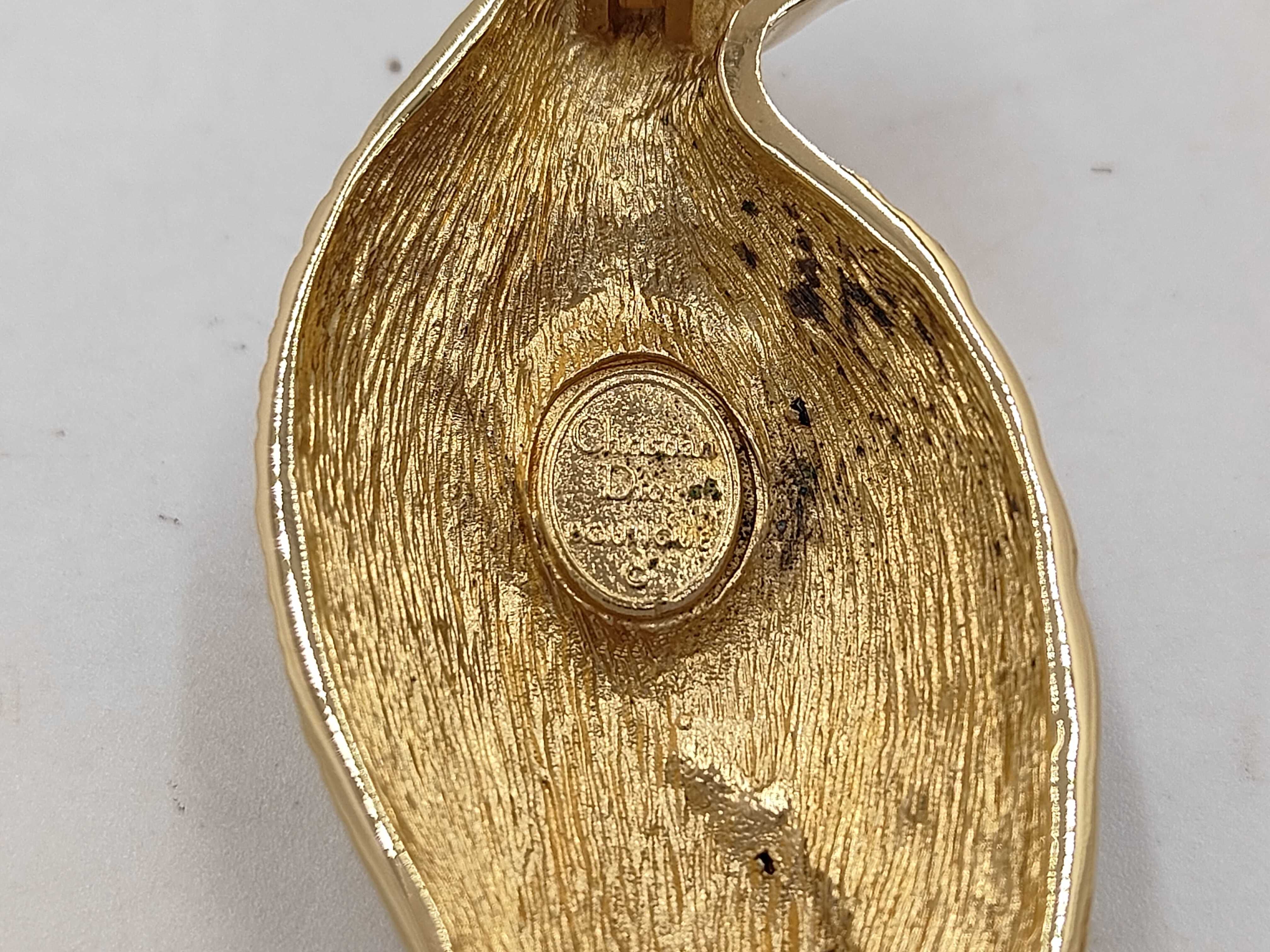 brand jewelry brooch, peacock motif brooch — view 4