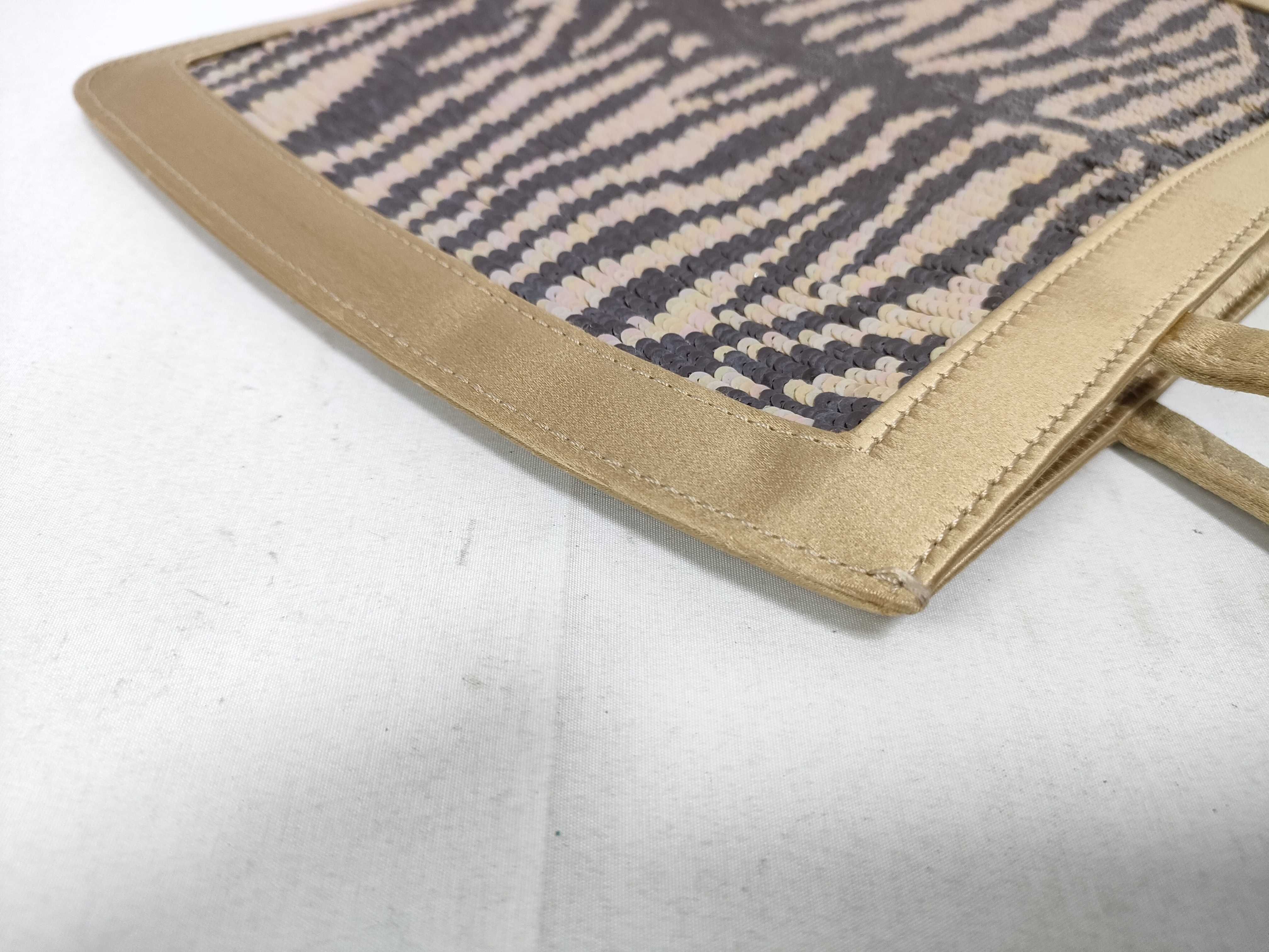 Sequin Tiger Satin Handbag — view 15
