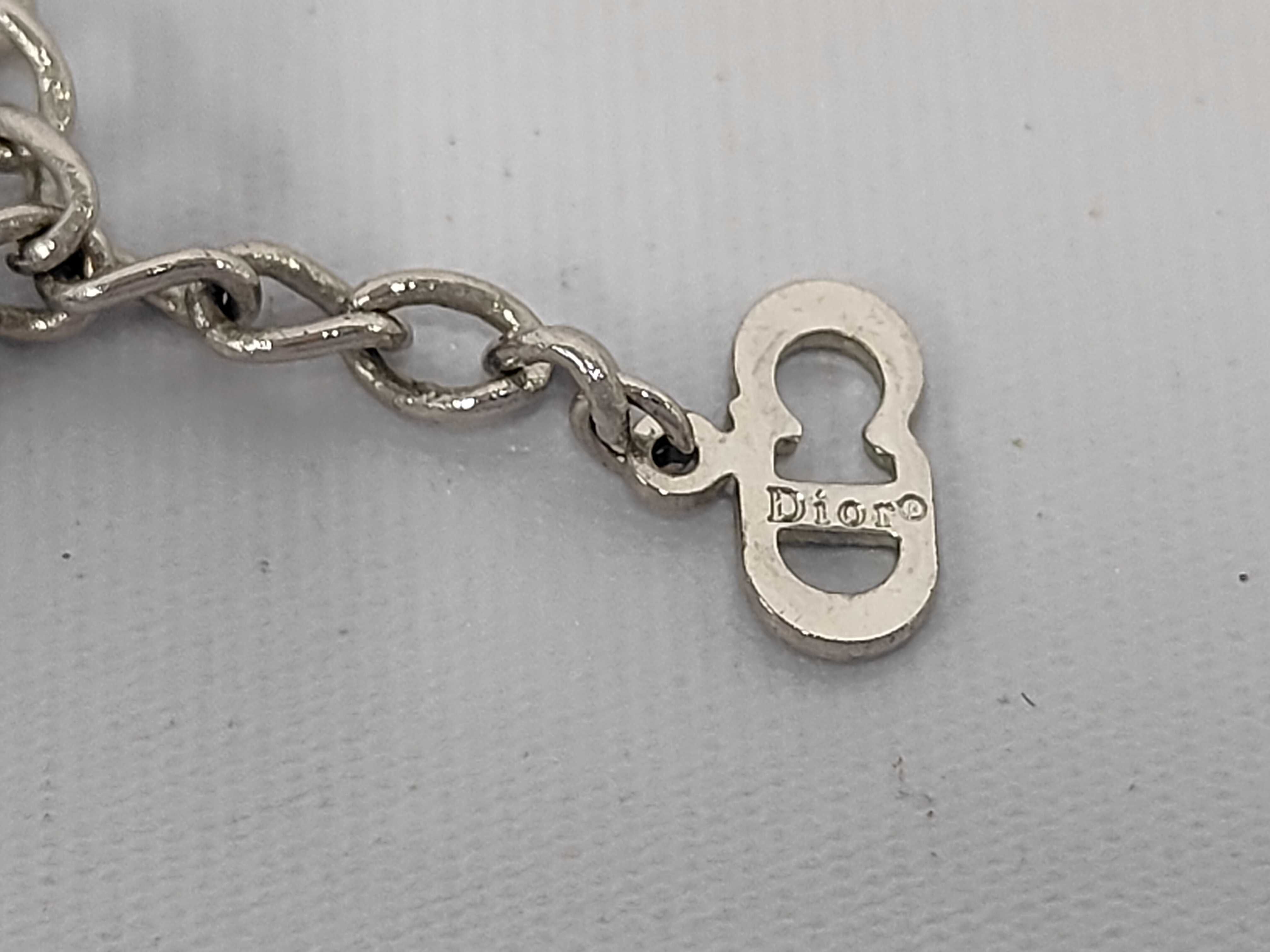 Trotter Number 2 Square Plate Necklace (Blue, White, Silver) — view 6