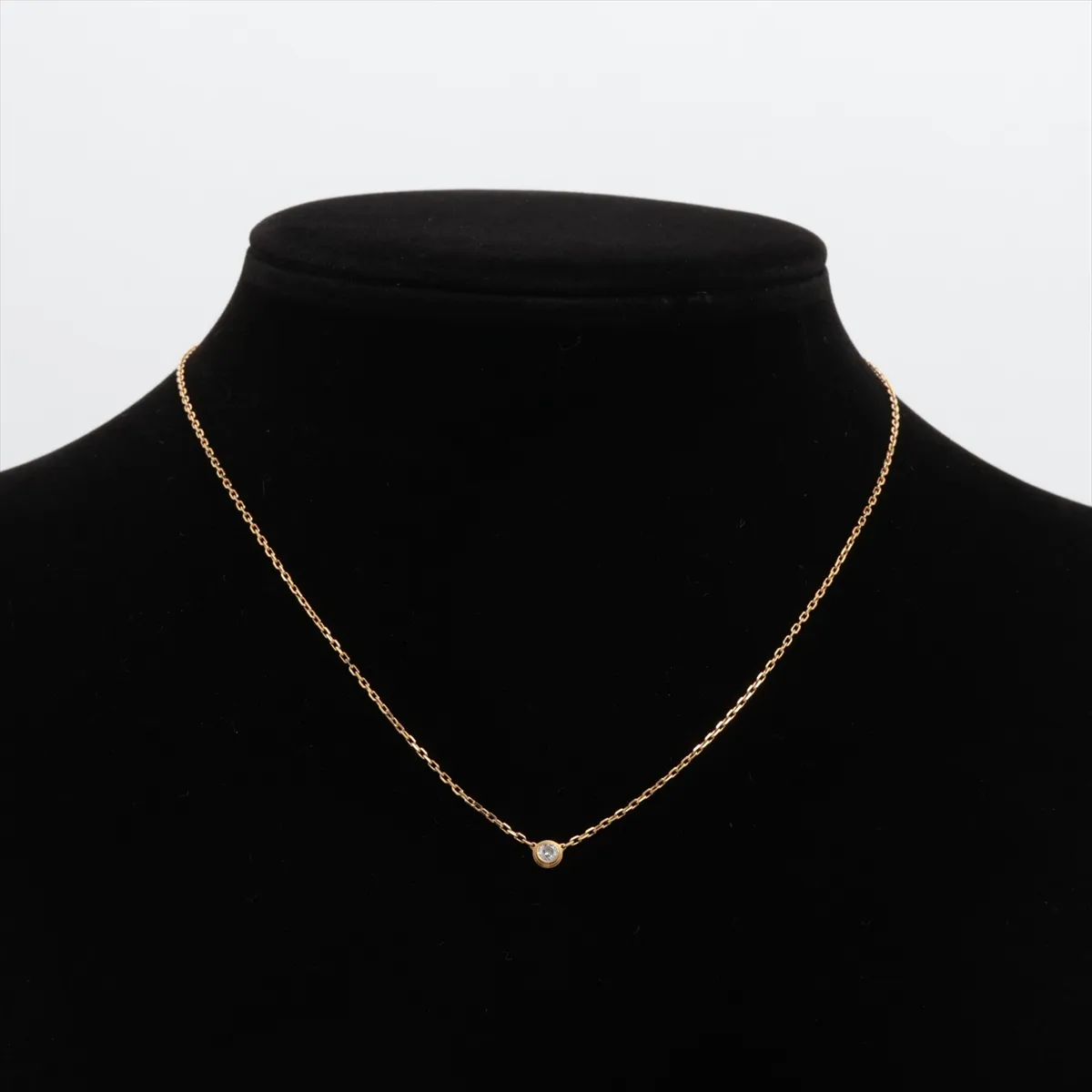 Damour SM Diamond Necklace 750 (Yellow Gold) 2.8g BSN712 — view 5