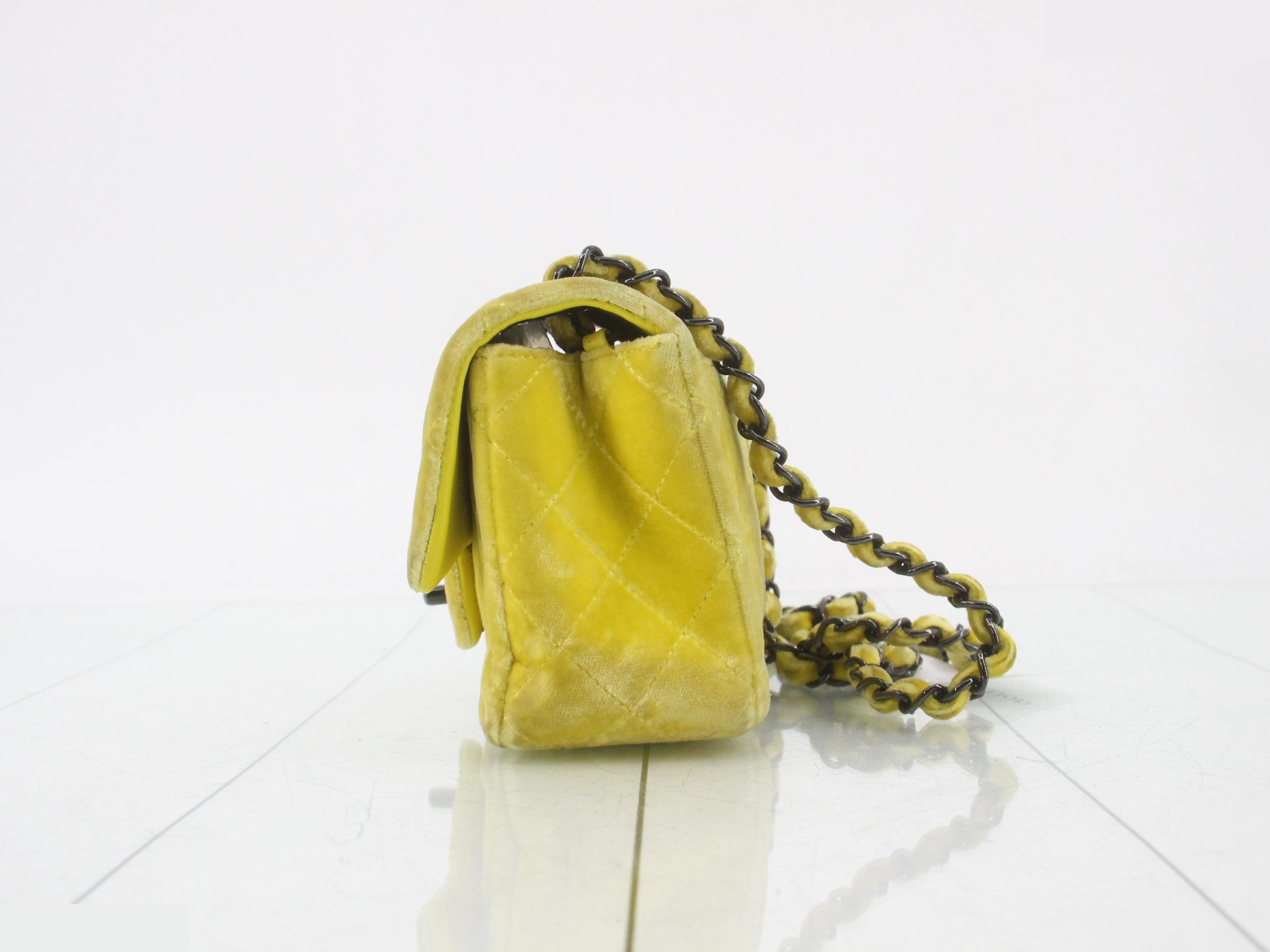 Suede Mini Matelassé Shoulder Bag — view 3