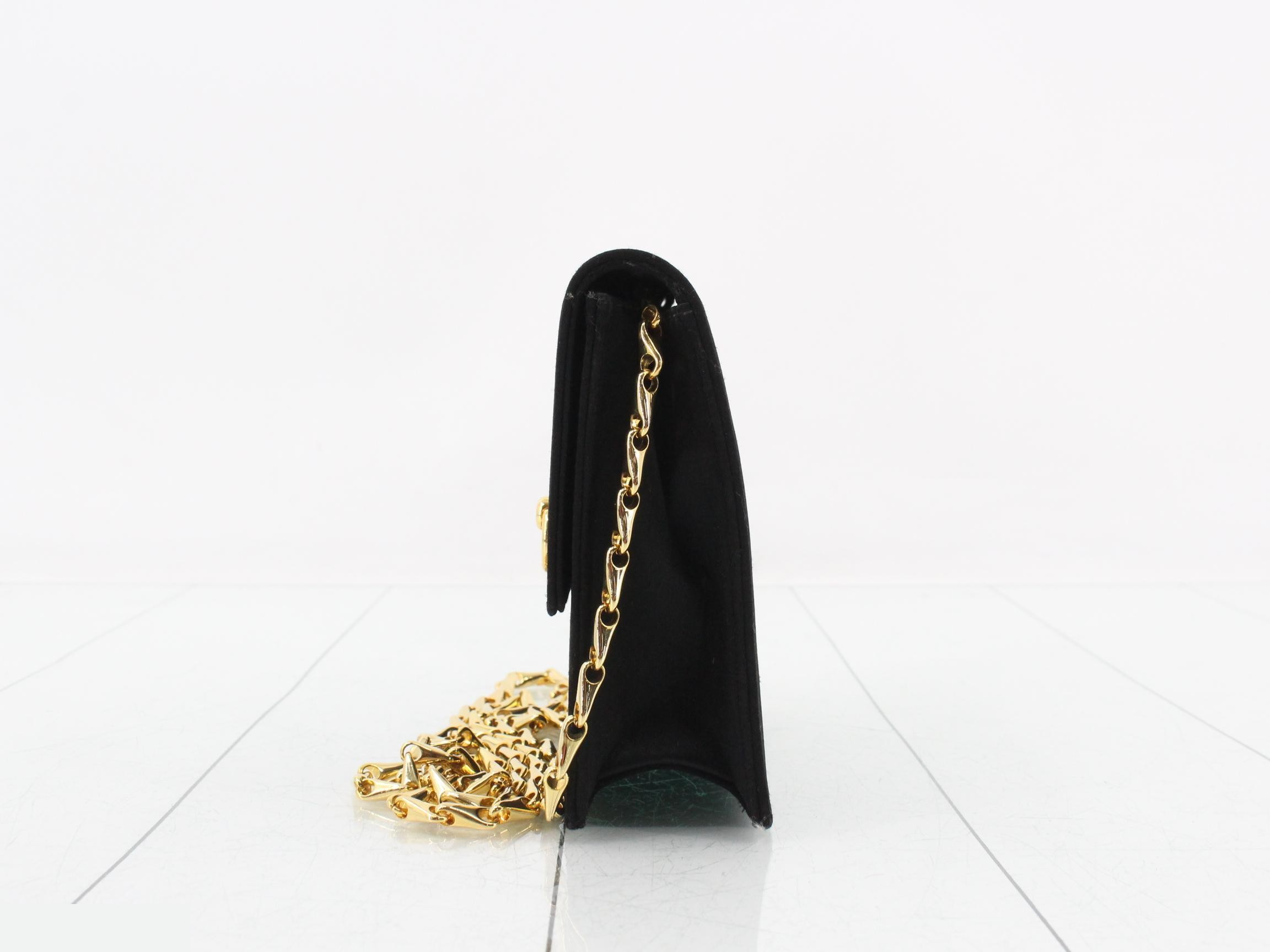 satin rhinestone chain shoulder bag — view 3
