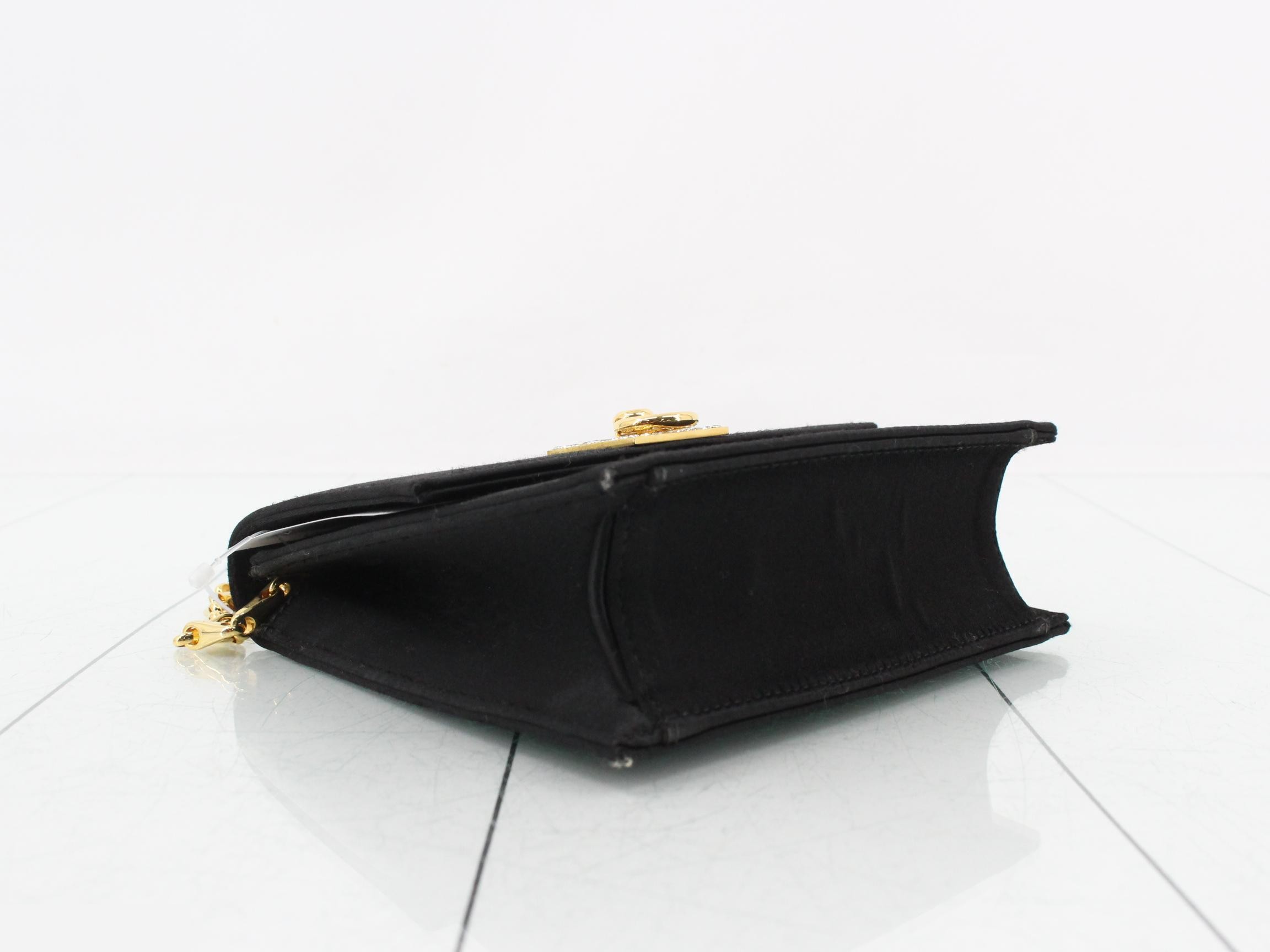 satin rhinestone chain shoulder bag — view 5
