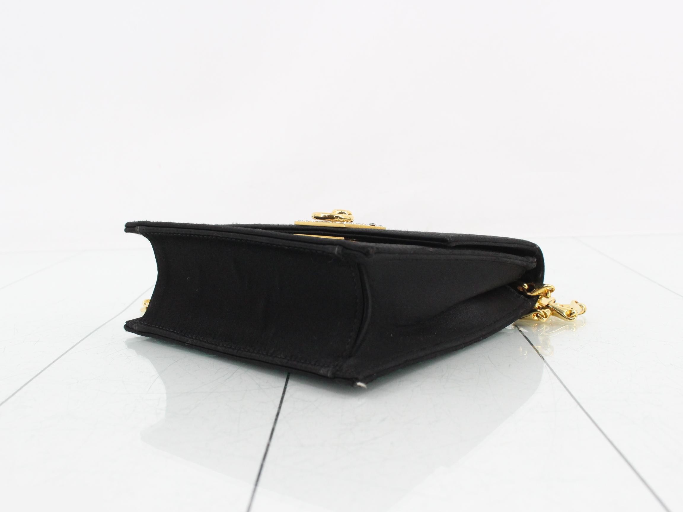 satin rhinestone chain shoulder bag — view 6