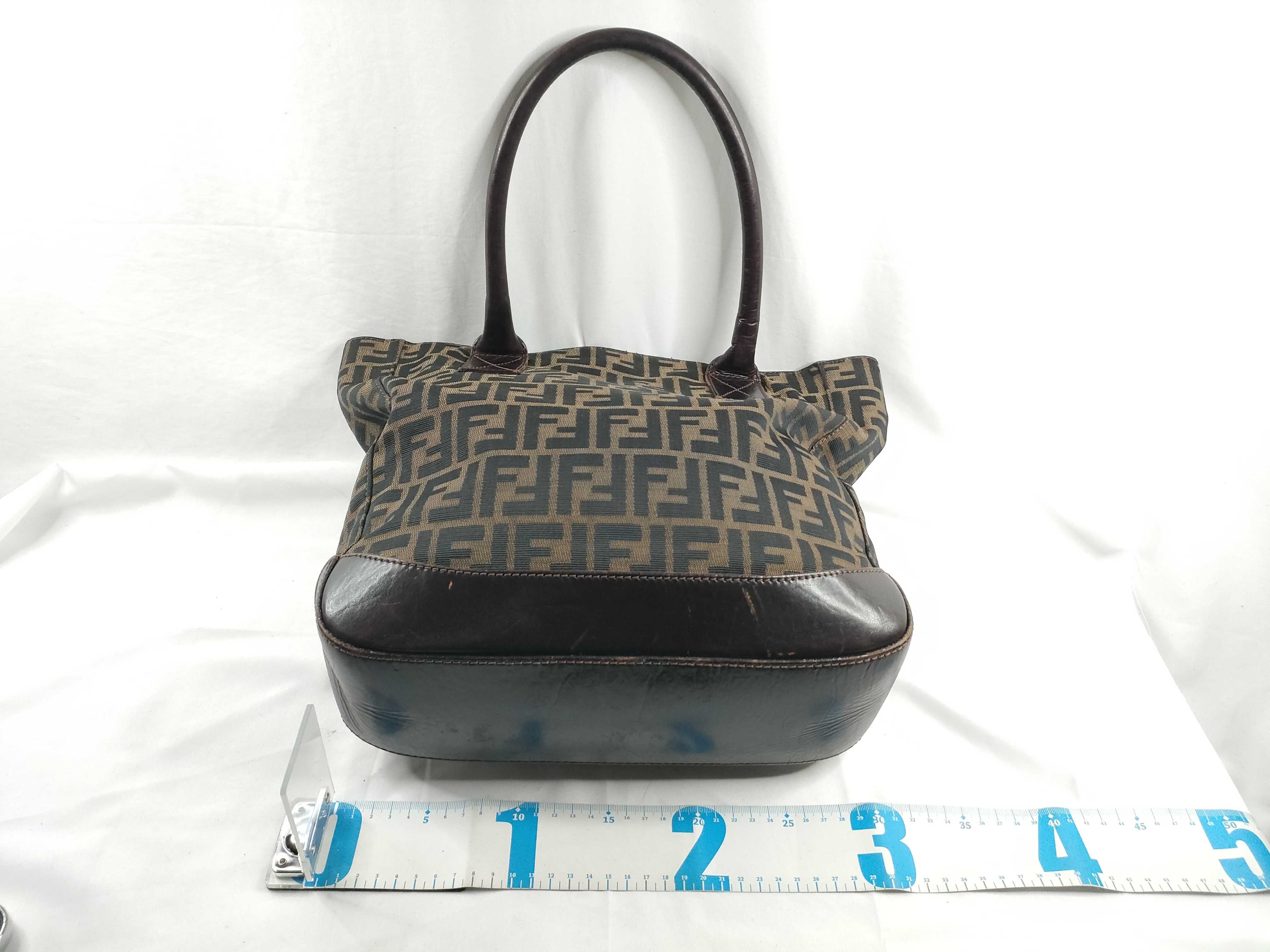 Zucca pattern tote bag, Fendi Zucca canvas leather tote bag — view 2