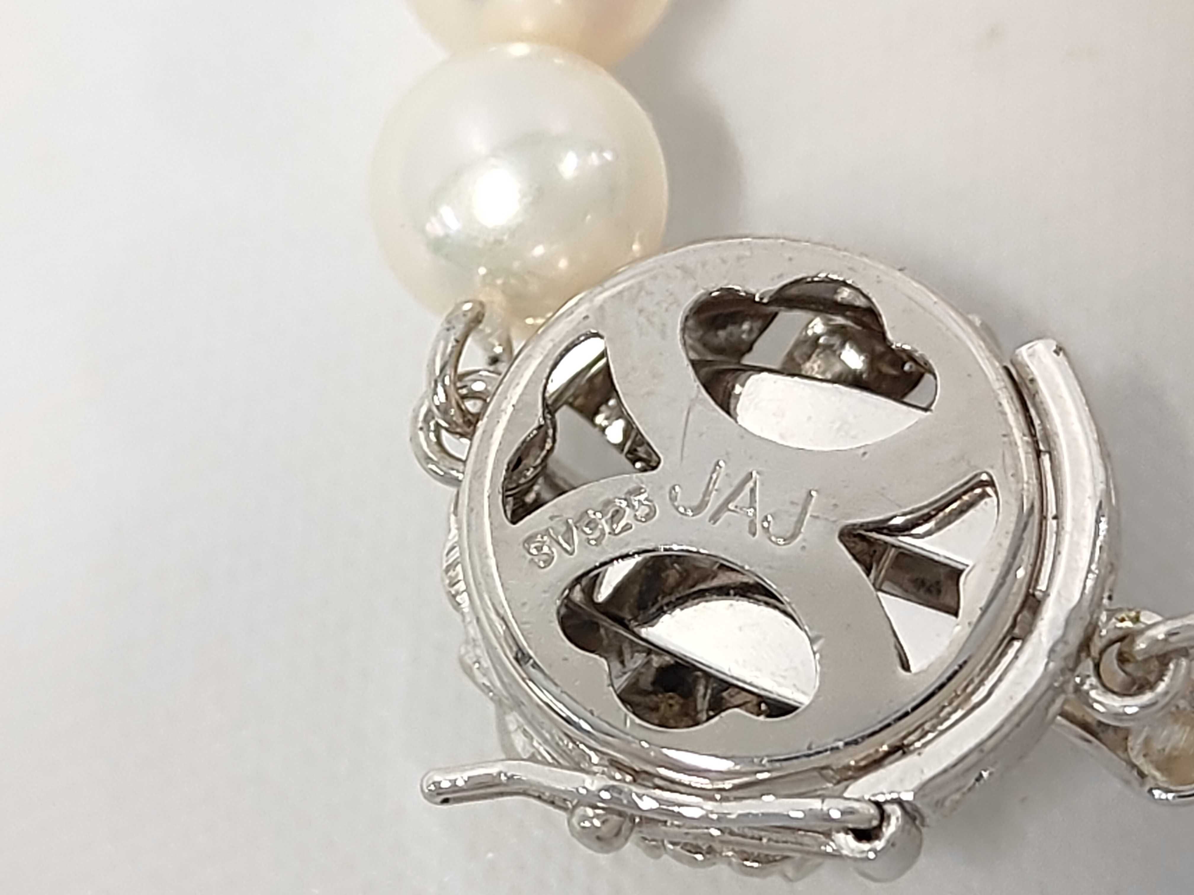 Jewelry Maki Akoya Pearl Necklace 7mm-7.5mm SV925 Necklace — view 6