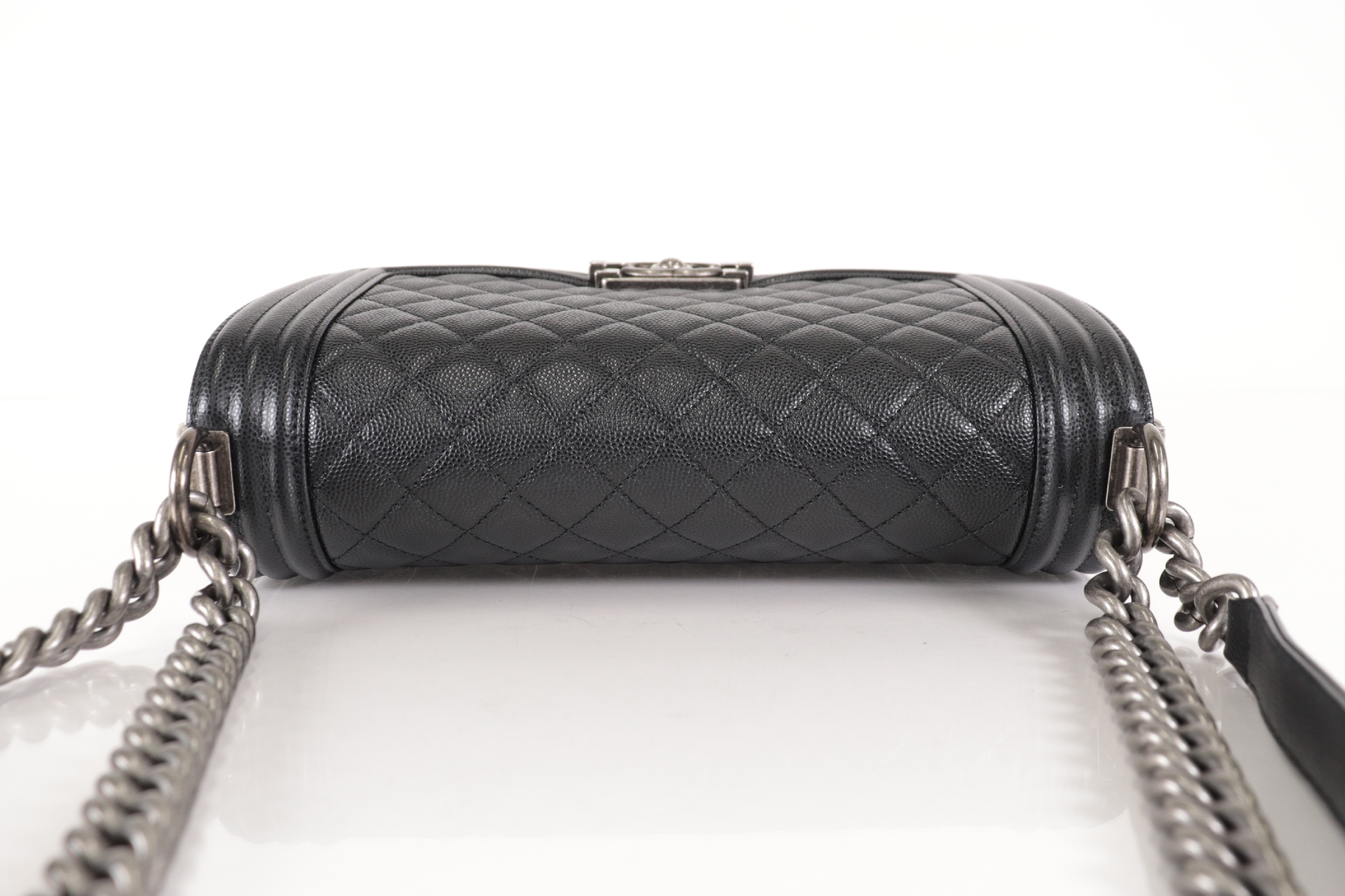 Boy Chanel Caviar Chain Shoulder Bag (Serial Number 27) — view 6