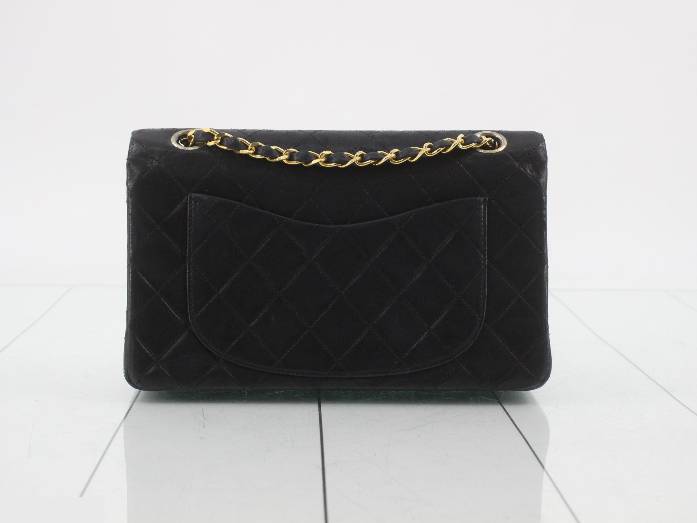 Matelassé 23 Double Chain Shoulder Bag, Double Flap, Lambskin, Black, Serial Number 0-series, with original sticker. — view 2