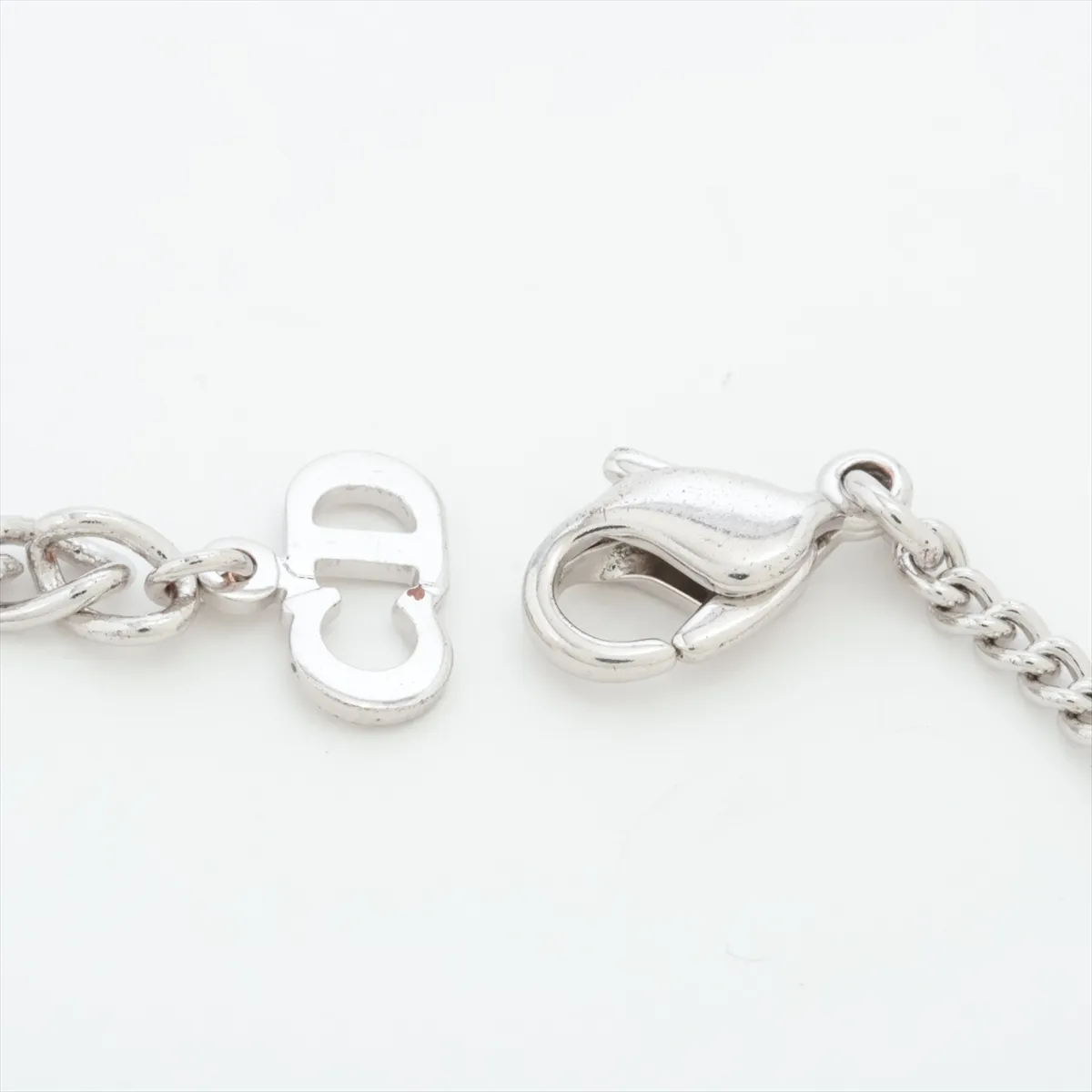 logo bracelet, metal, silver. Shows signs of wear, — view 4