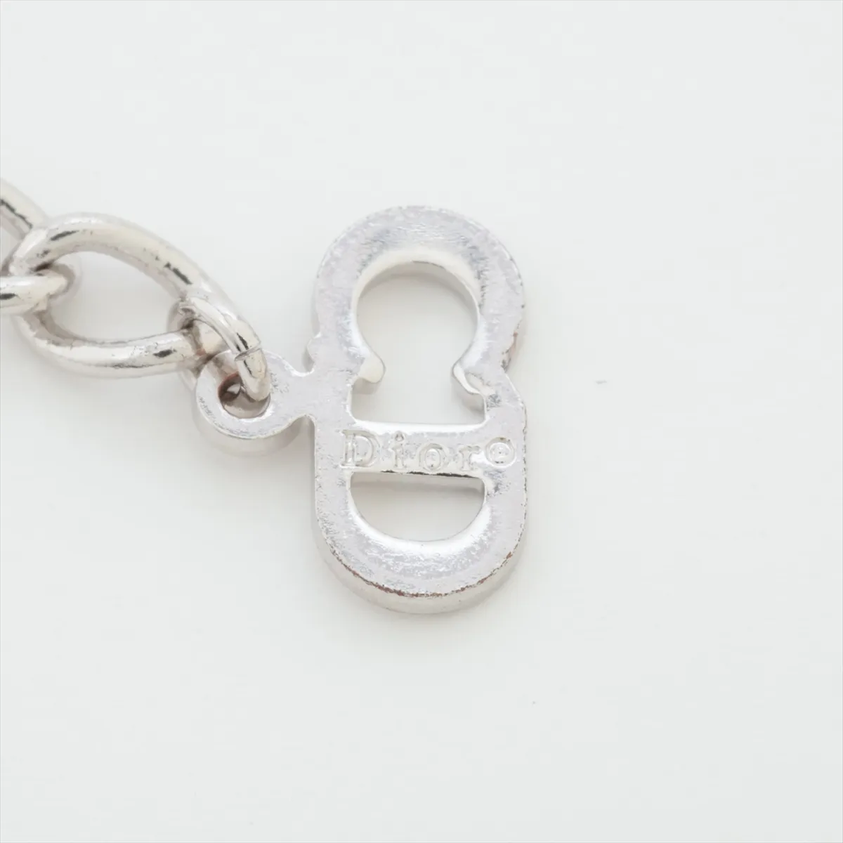 logo bracelet, metal, silver. Shows signs of wear, — view 5