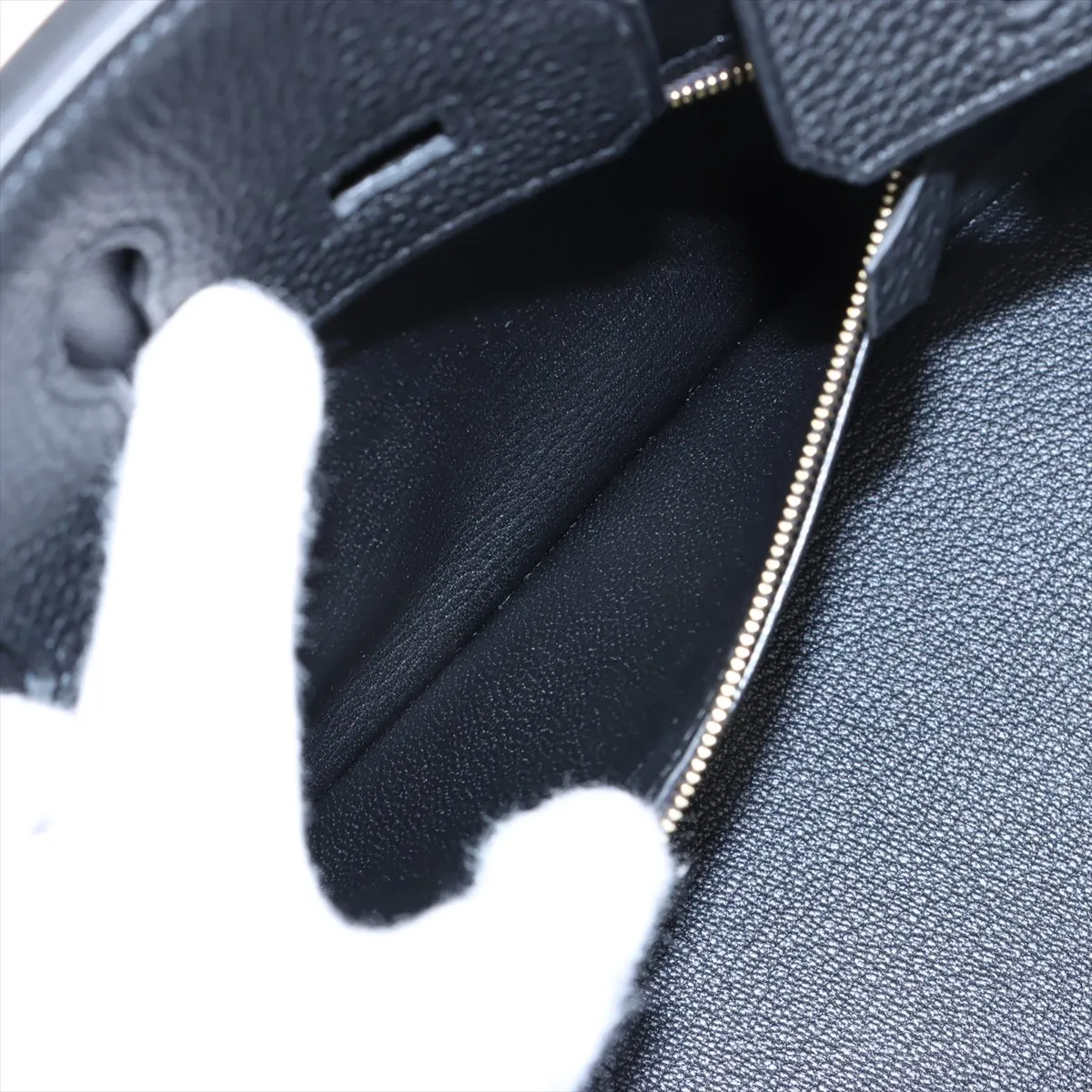 [Individually wrapped] Hermes Birkin 25 LeTourne Togo Black Gold Hardware K:2025 — view 8