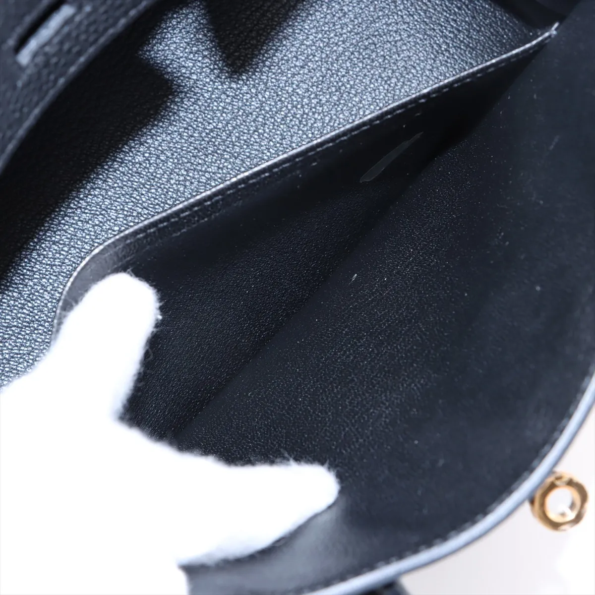 [Individually wrapped] Hermes Birkin 25 LeTourne Togo Black Gold Hardware K:2025 — view 9