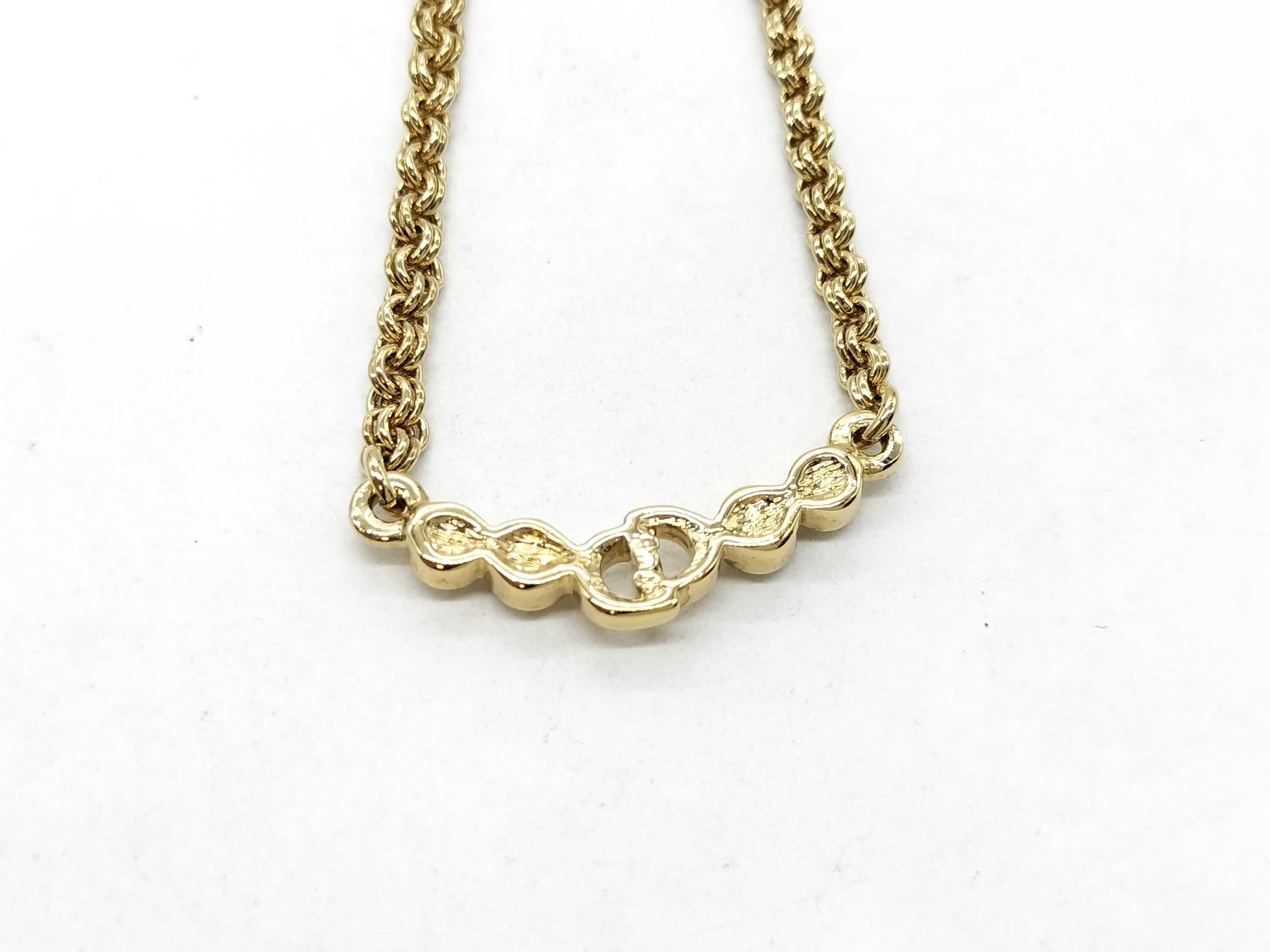 logo gold necklace — view 2