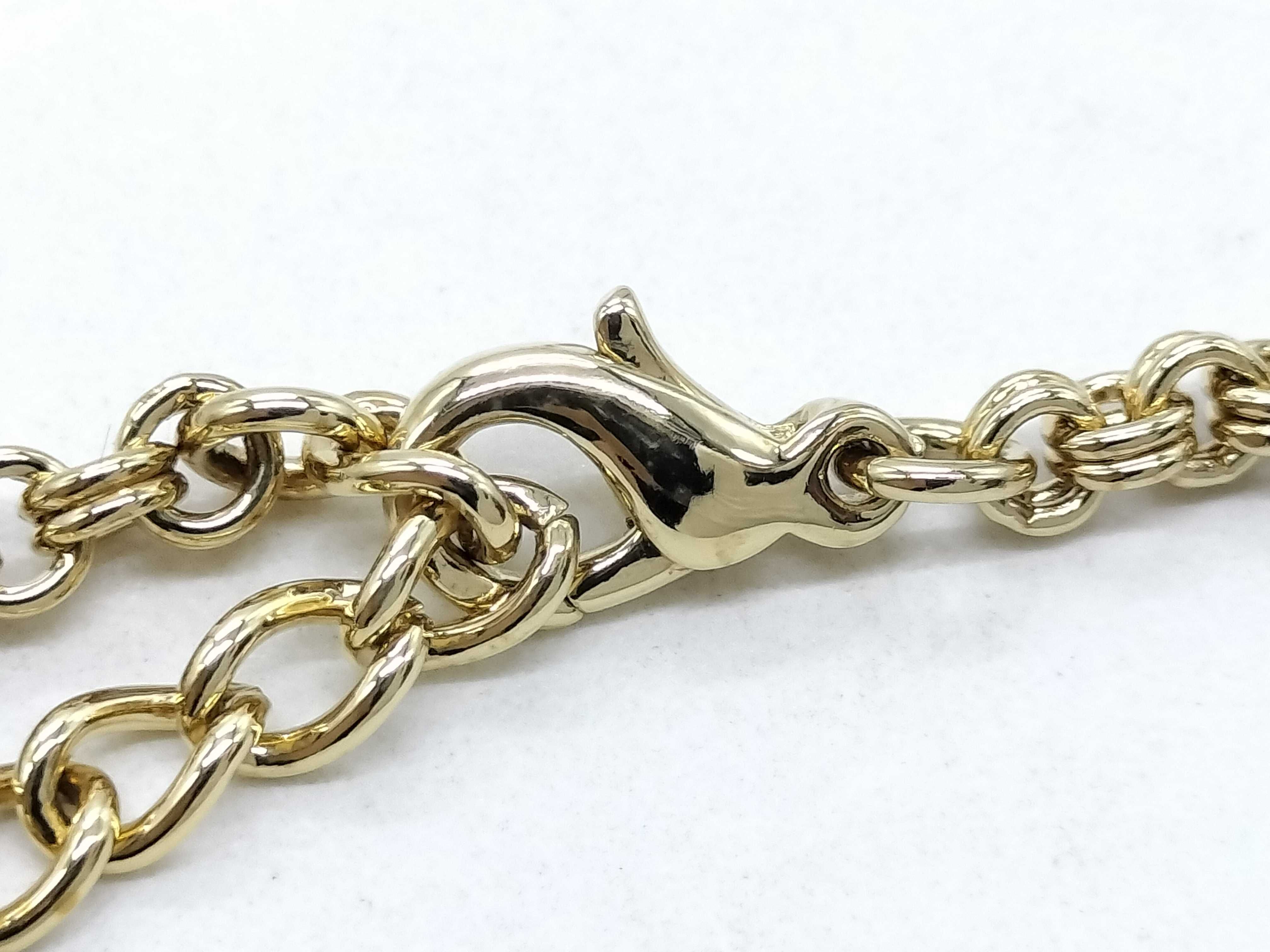 logo gold necklace — view 4