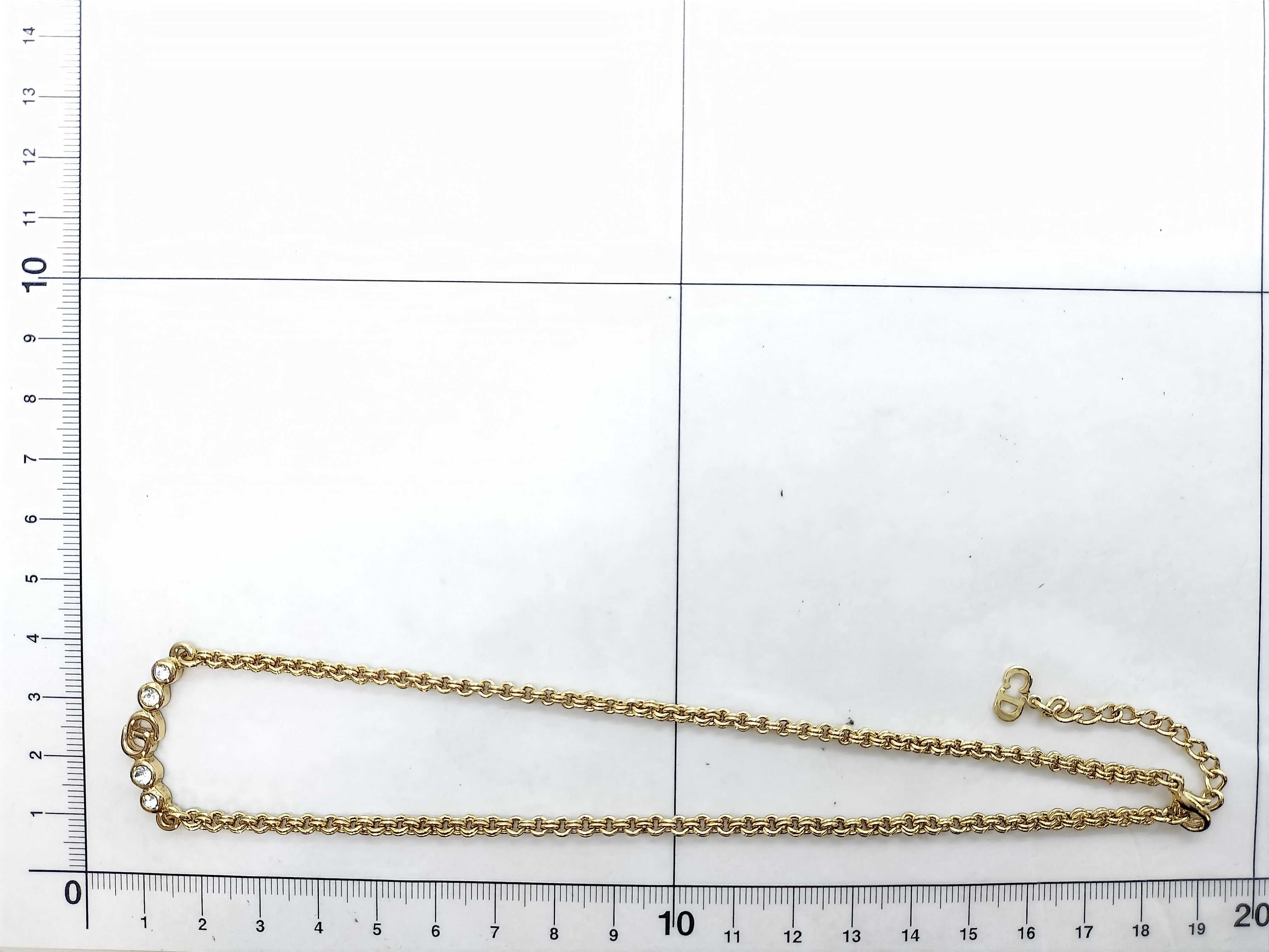 logo gold necklace — view 6