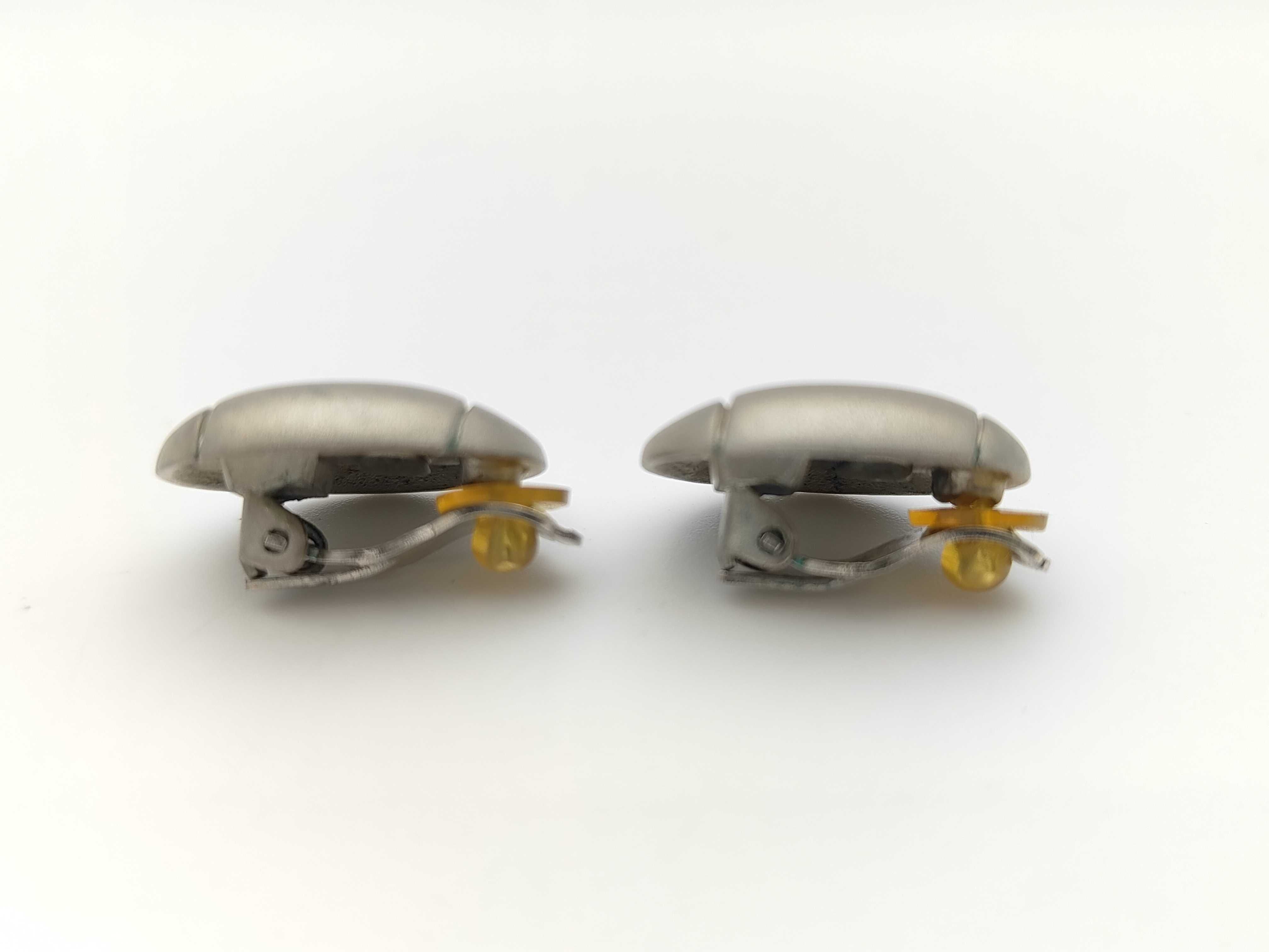 Silver Metal Vintage Coco Mark 98P Earrings — view 3