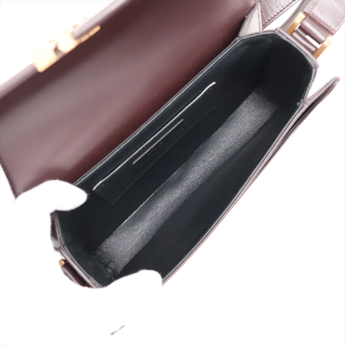 Solferino Leather Shoulder Bag, Brown, 711039 — view 6