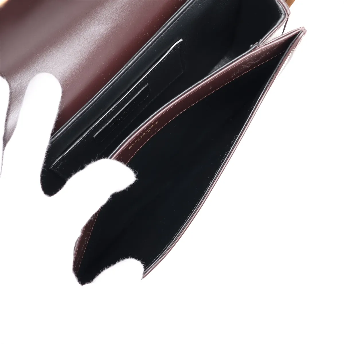 Solferino Leather Shoulder Bag, Brown, 711039 — view 7