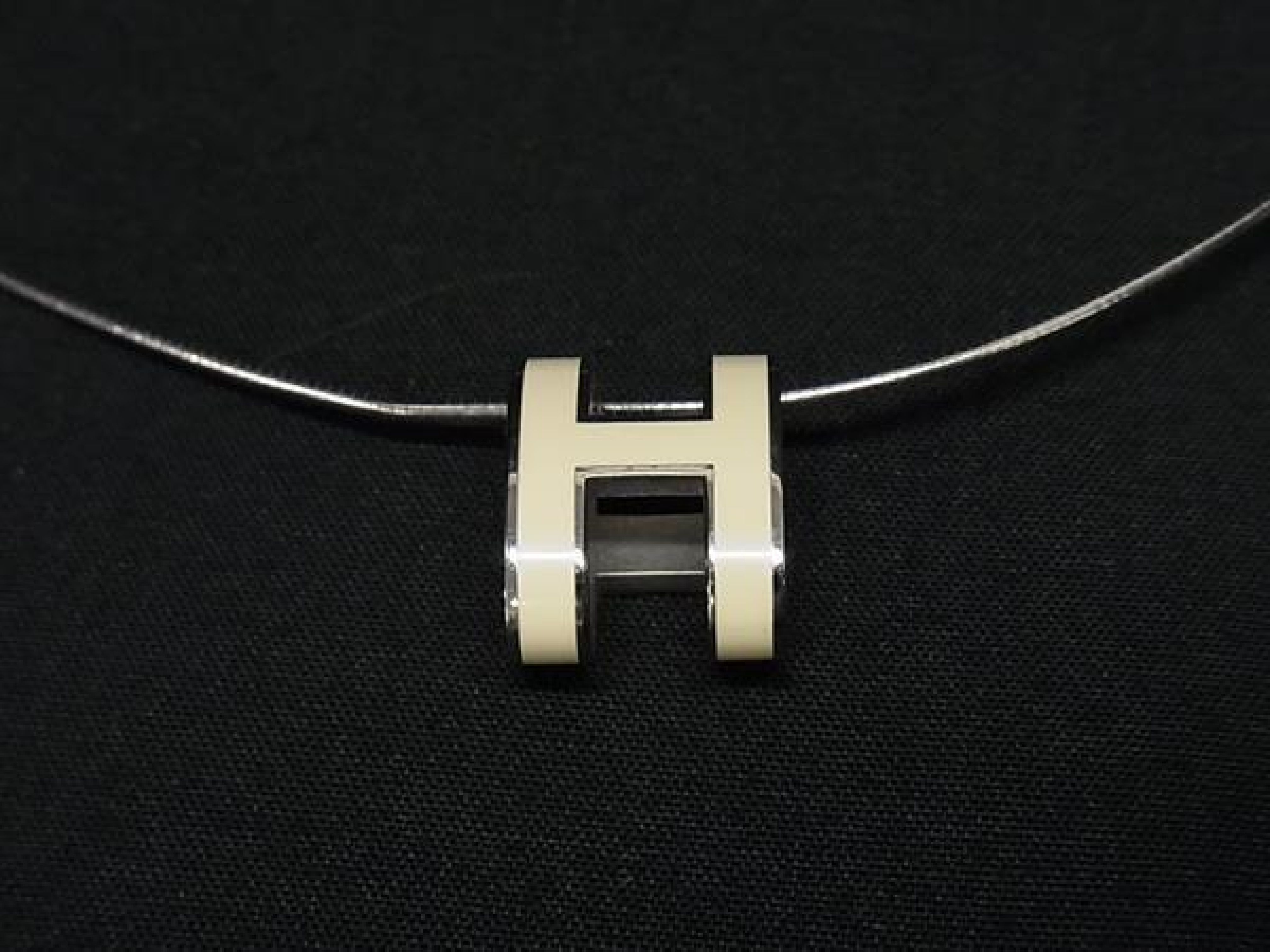 Pop H Pendant, Women's, Silver Tone, FY4595 Necklace — view 2