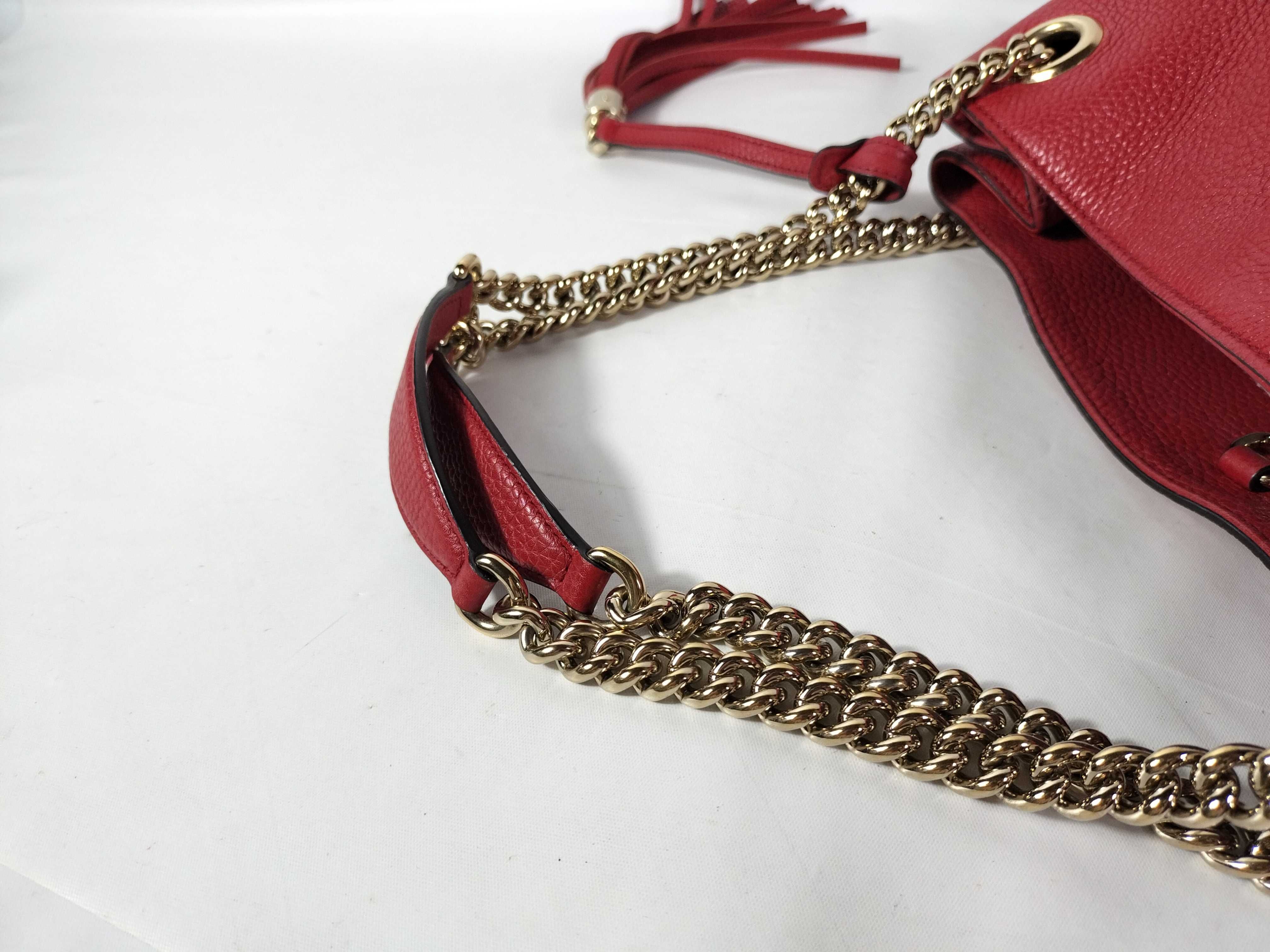 Chain Shoulder Bag Soho Red Leather Shoulder Bag — view 3