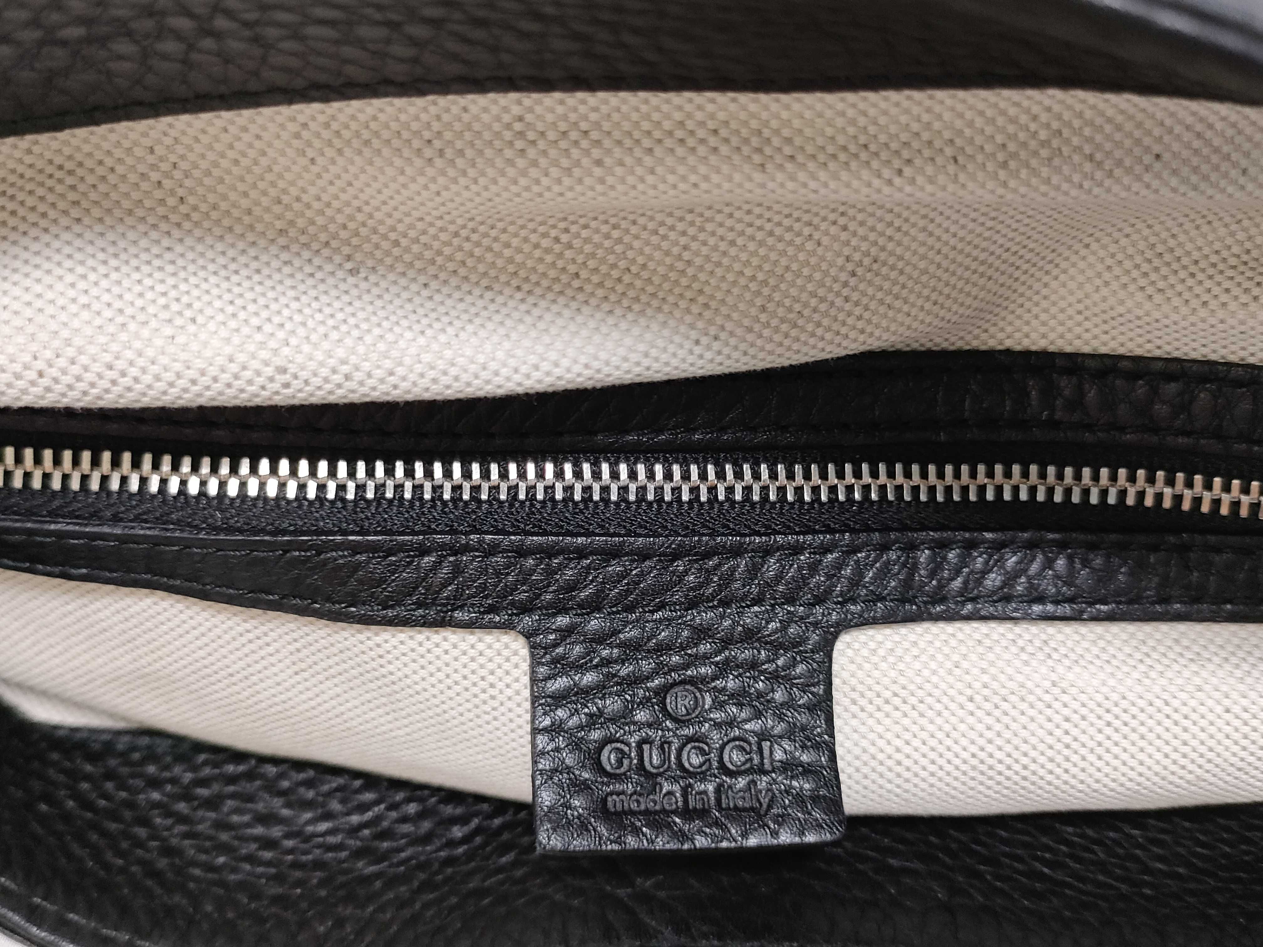 Black Leather Bamboo Tassel Tote Bag (Handbag) — view 12