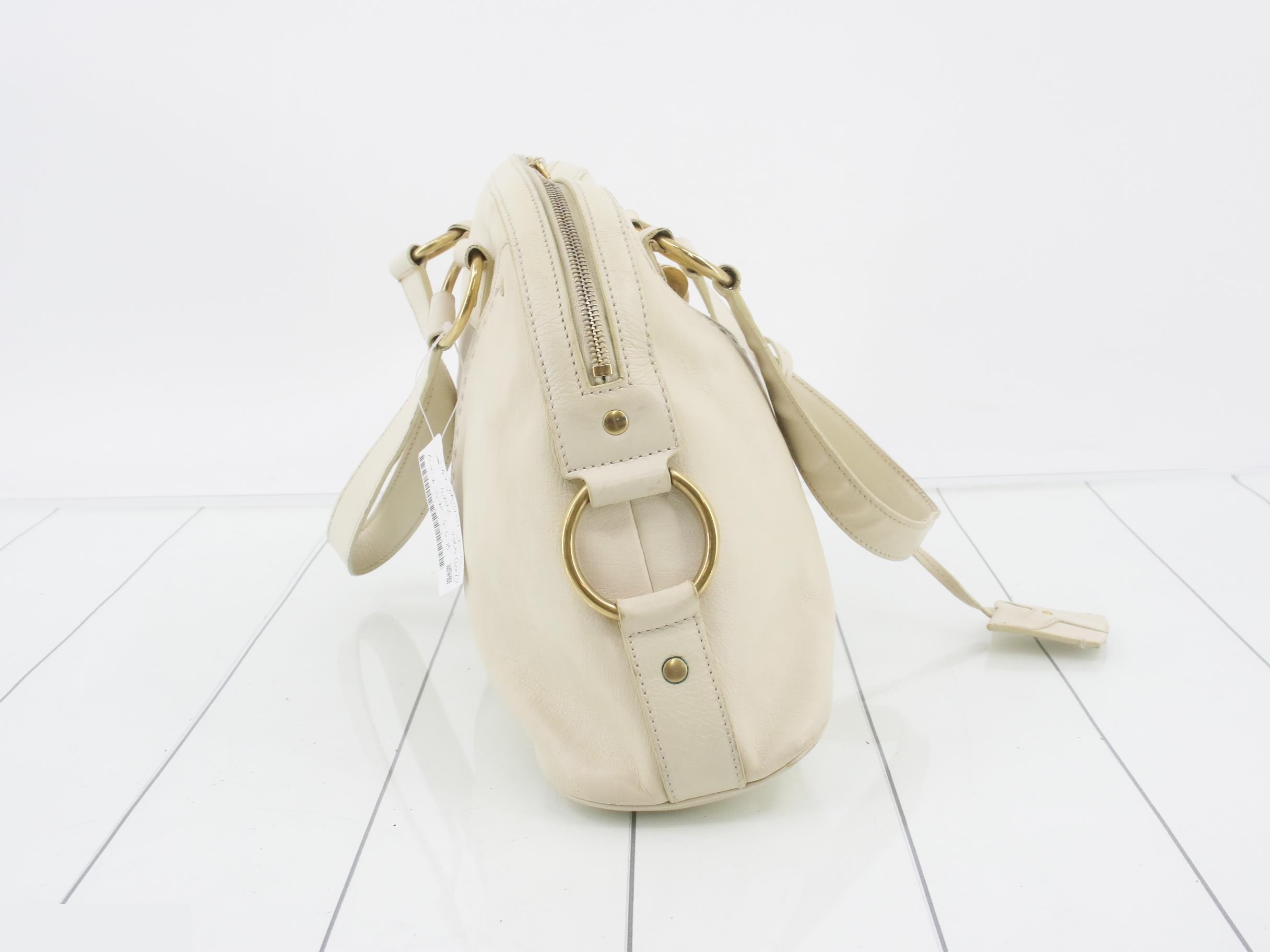 Muse handbag leather ivory — view 4
