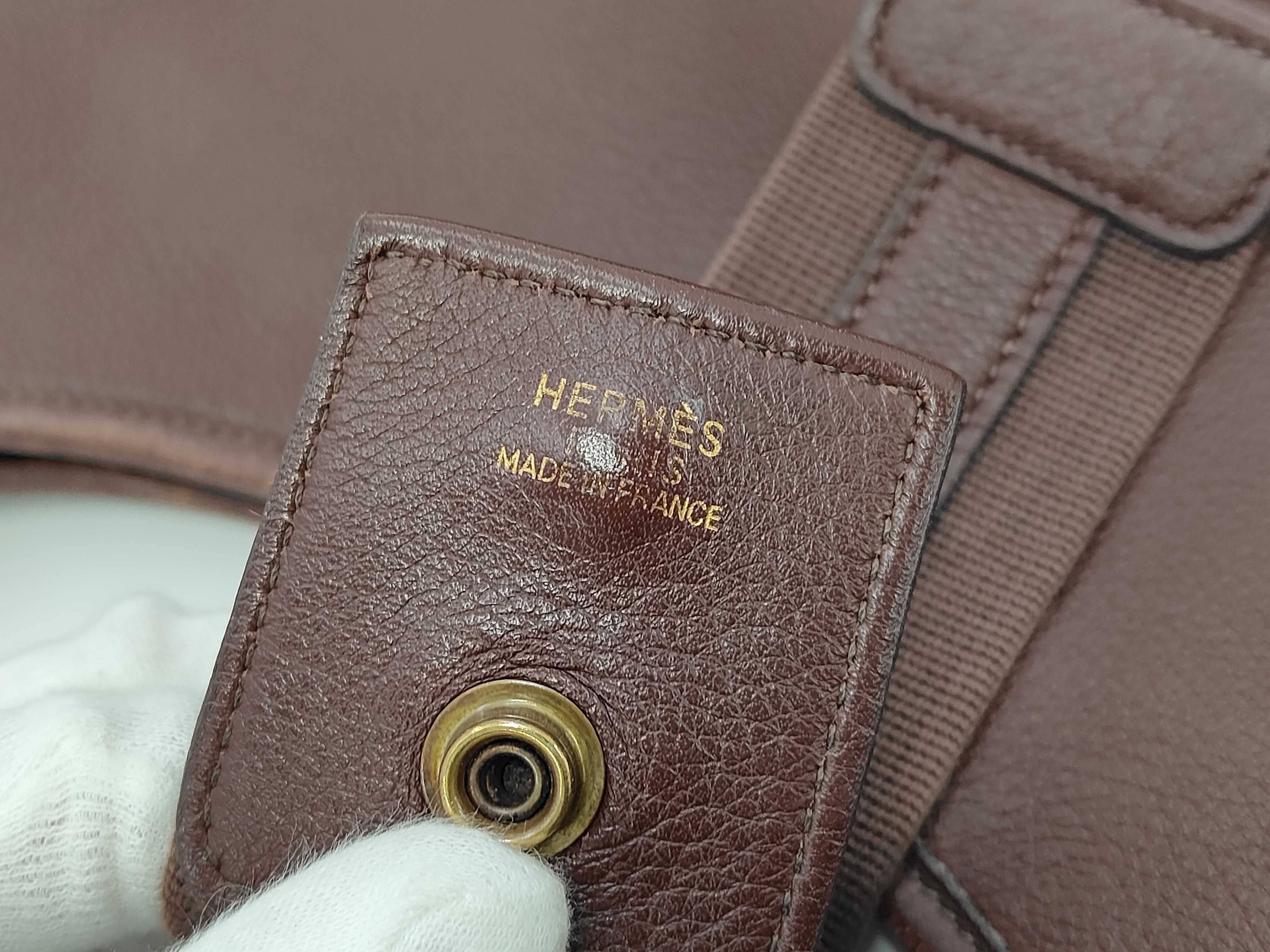 Saco Taurillon Clemence Marron Shoulder Bag (Stamp Unknown) with Dust Bag — view 11