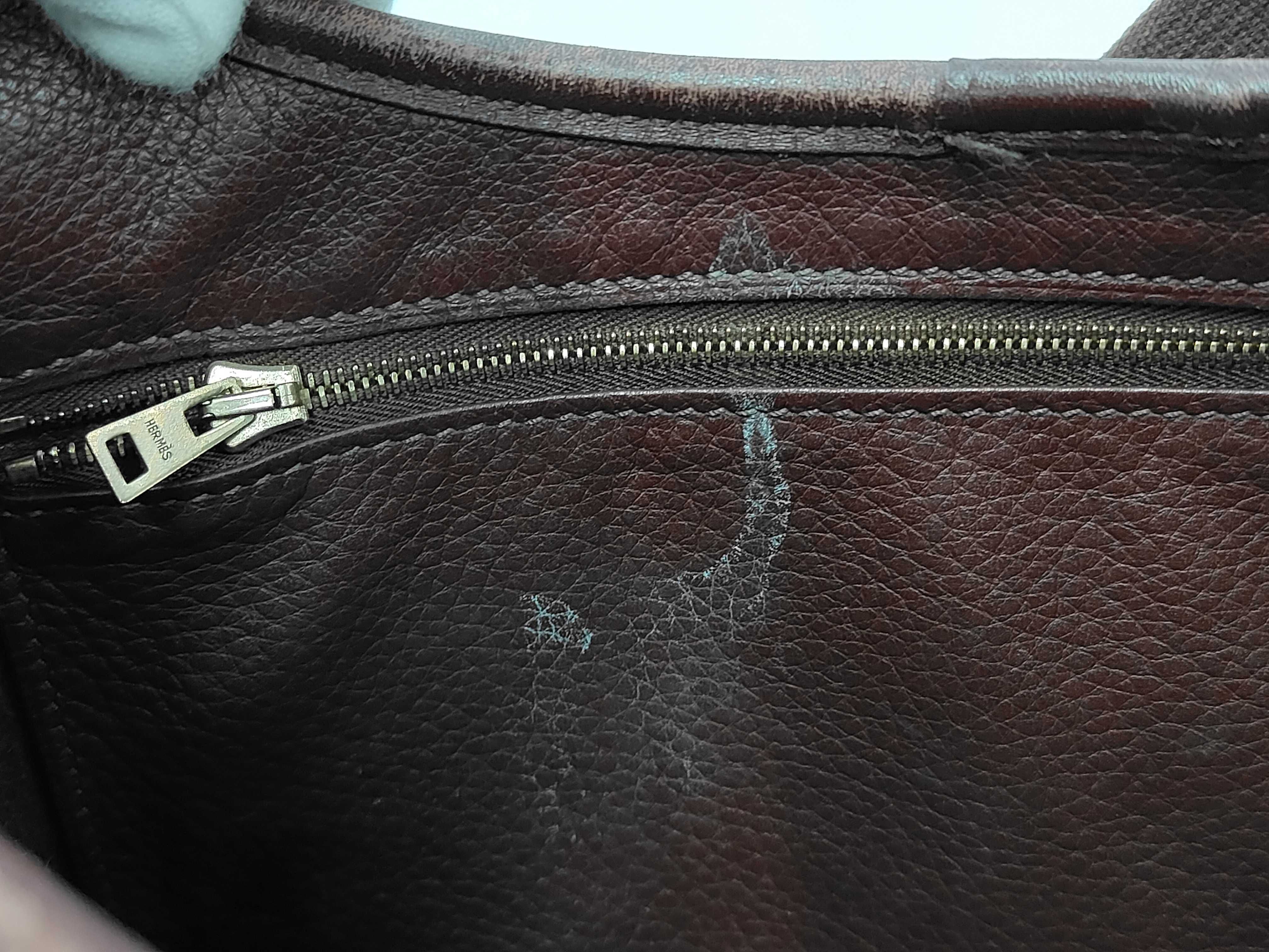 Saco Taurillon Clemence Marron Shoulder Bag (Stamp Unknown) with Dust Bag — view 9