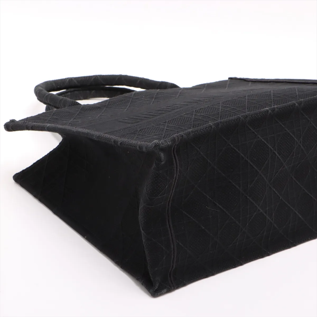 Cannage Book Tote Medium Canvas Tote Bag Black — view 4