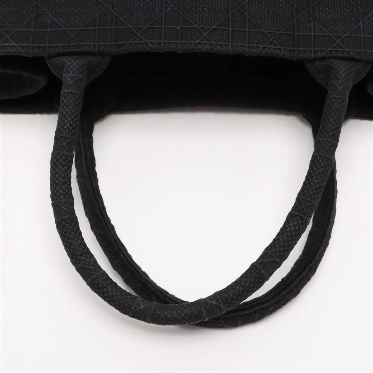 Cannage Book Tote Medium Canvas Tote Bag Black — view 5