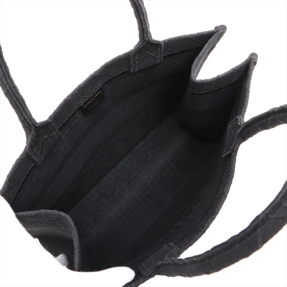 Cannage Book Tote Medium Canvas Tote Bag Black — view 7