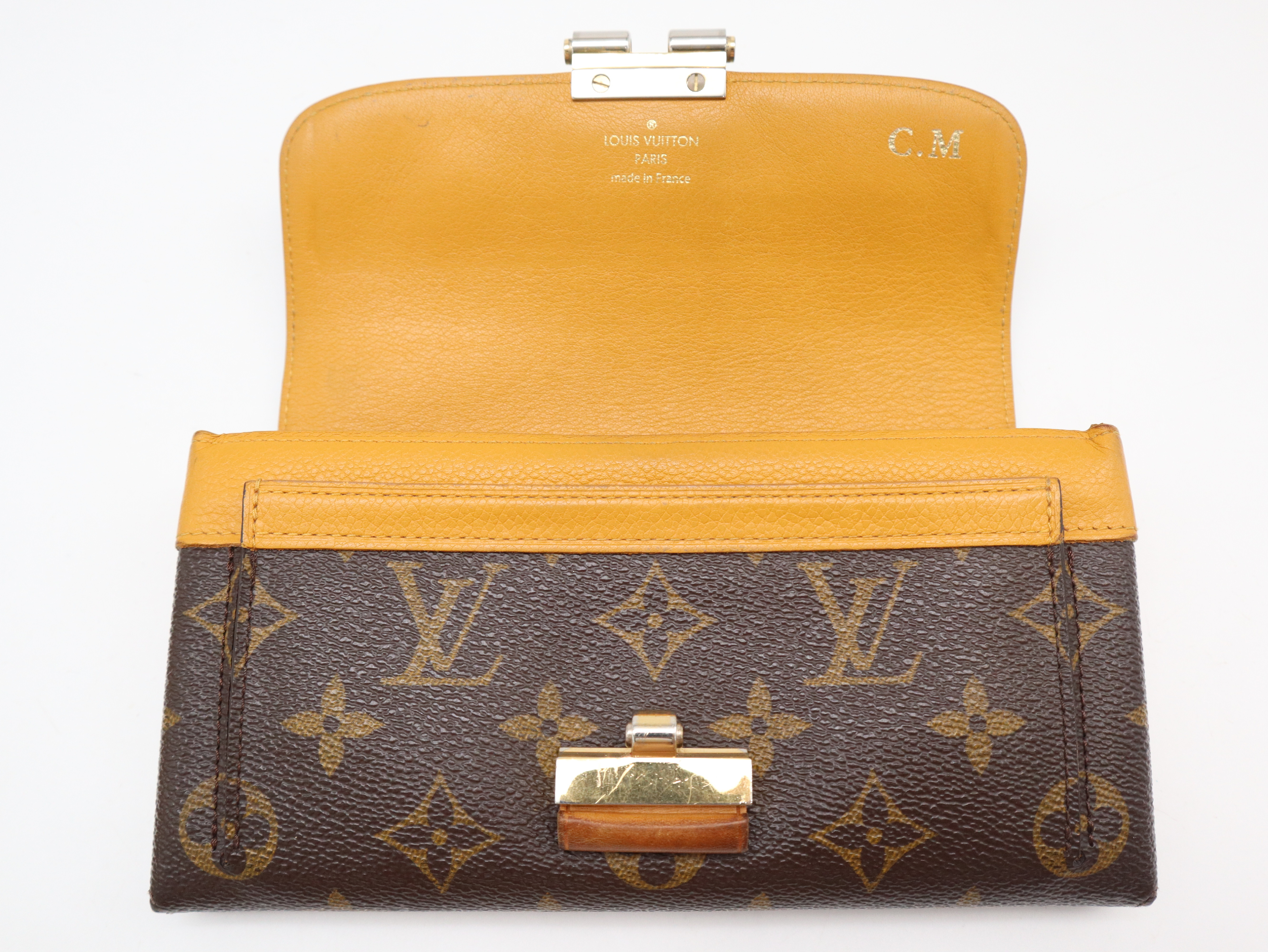M60413 Monogram Portefeuille Elysée Saffron Wallet with Box and Dust Bag — view 8