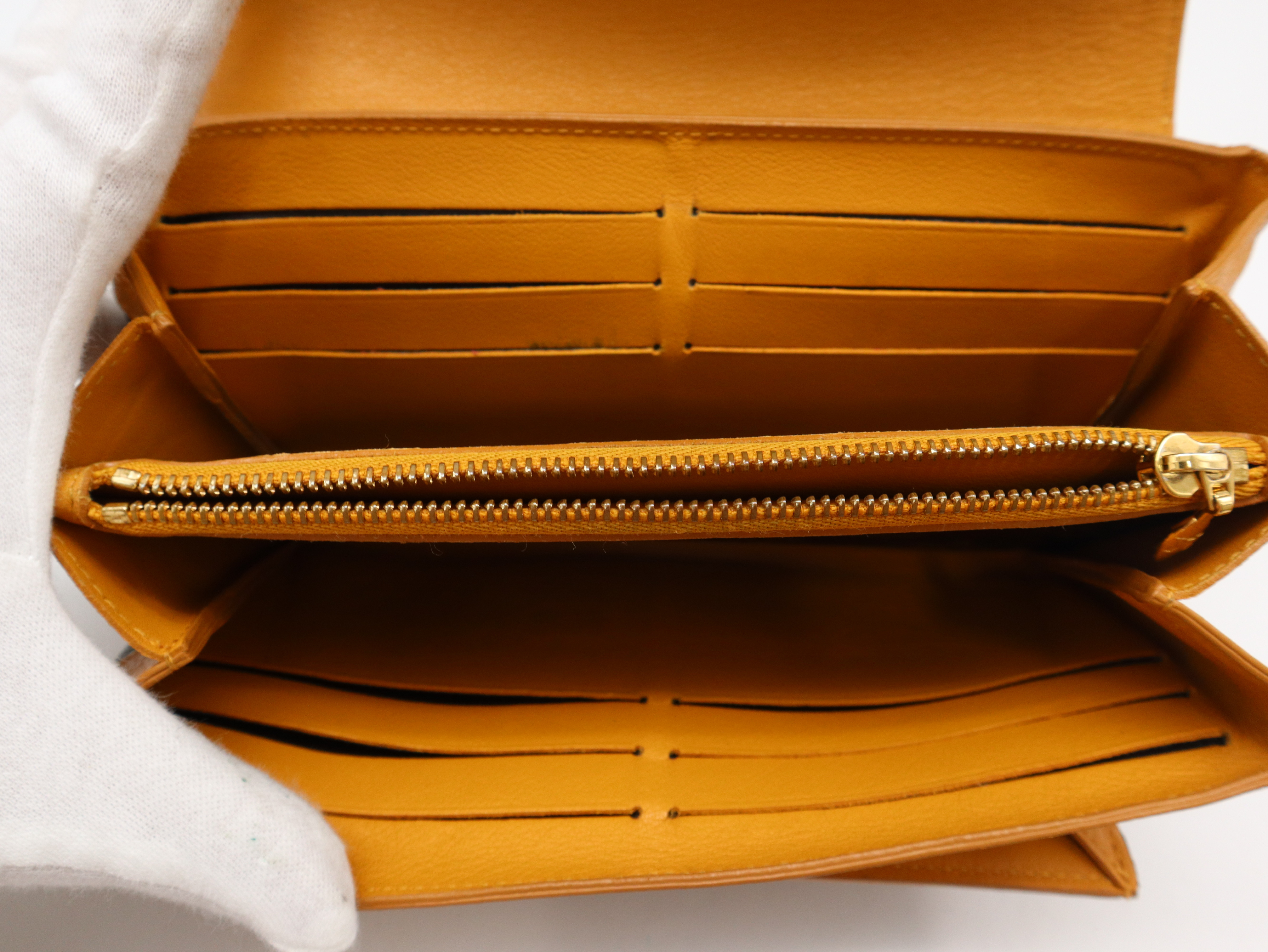 M60413 Monogram Portefeuille Elysée Saffron Wallet with Box and Dust Bag — view 9