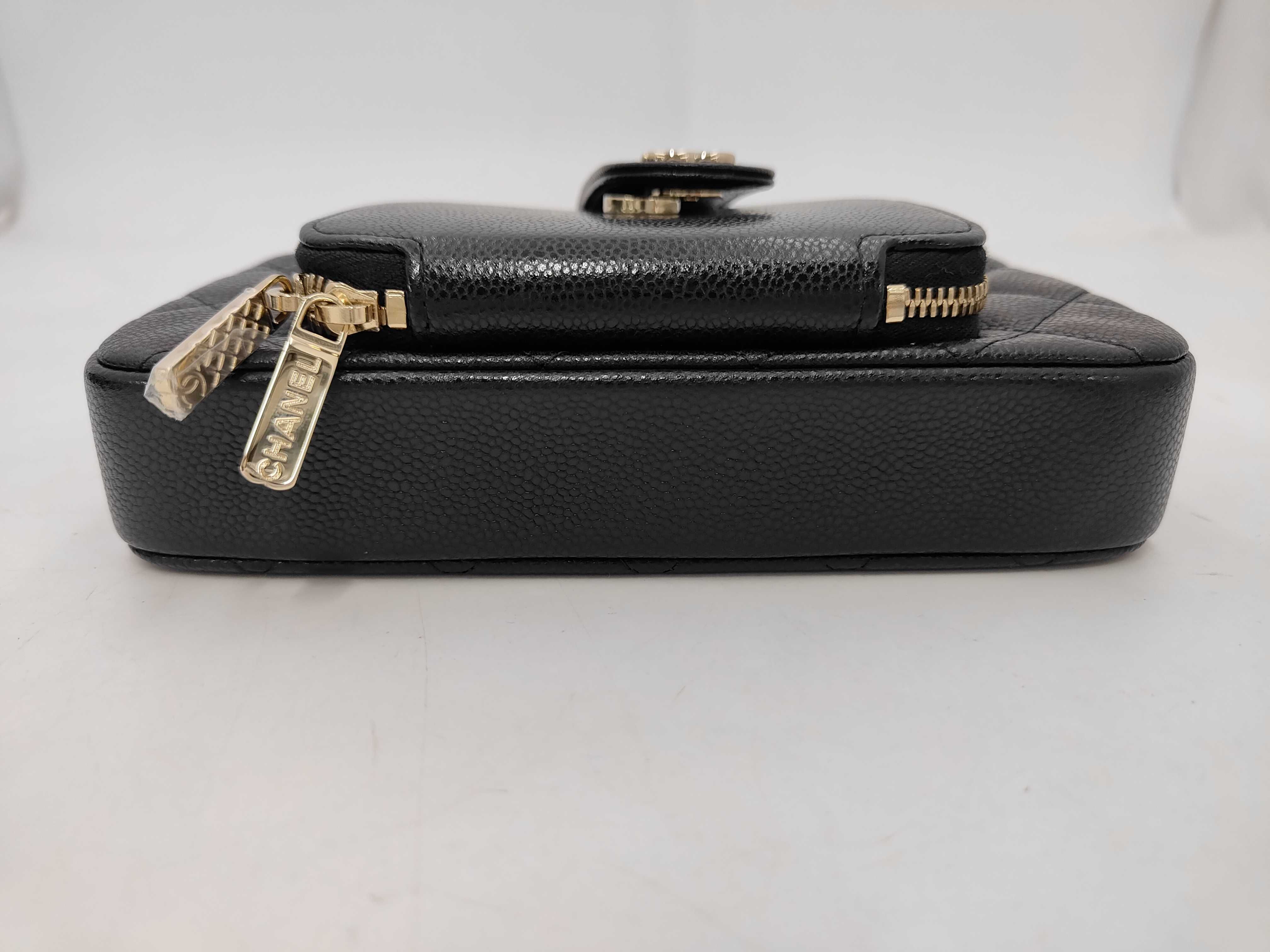 SLG CAVIAR SKIN PHONE CASE CHAIN SHOULDER BLACK MICROCHIP AP2916 XKGEHXLJ Shoulder Bag — view 6